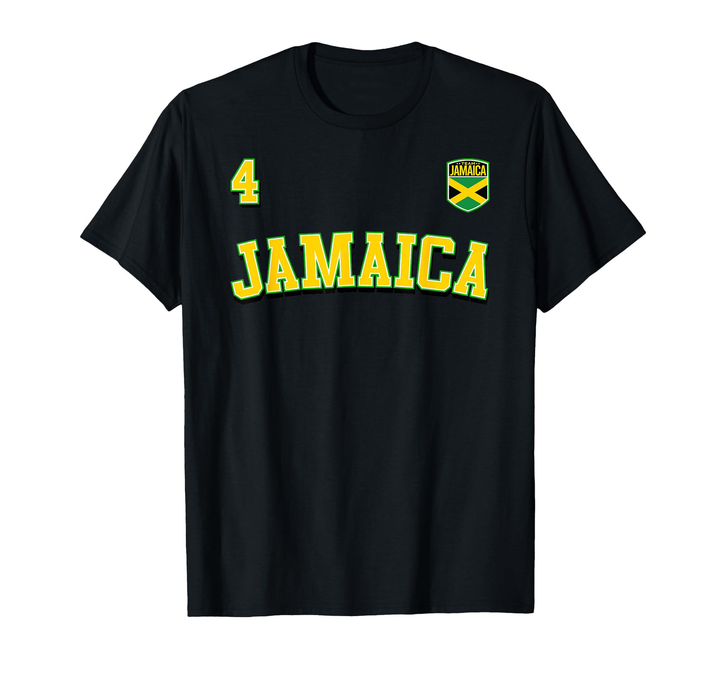 Team Jamaica Jersey 4 Jamaican Flag T-Shirt - Novelty Apparel Unisex - T-Shirt, Sweatshirt, Hoodie