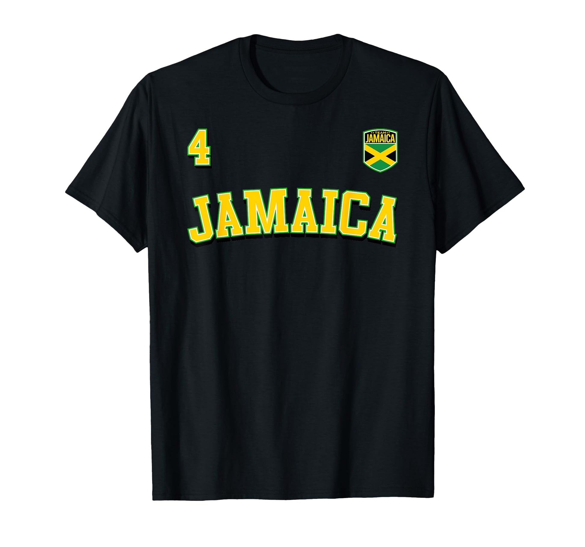Team Jamaica Jersey 4 Jamaican Flag T-Shirt - Novelty Apparel Unisex - T-Shirt, Sweatshirt, Hoodie