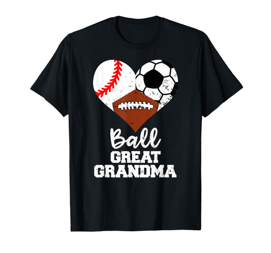 Ball Great Grandma Heart Baseball T-Shirt - Fun Novelty Design Unisex - T-Shirt, Sweatshirt, Hoodie