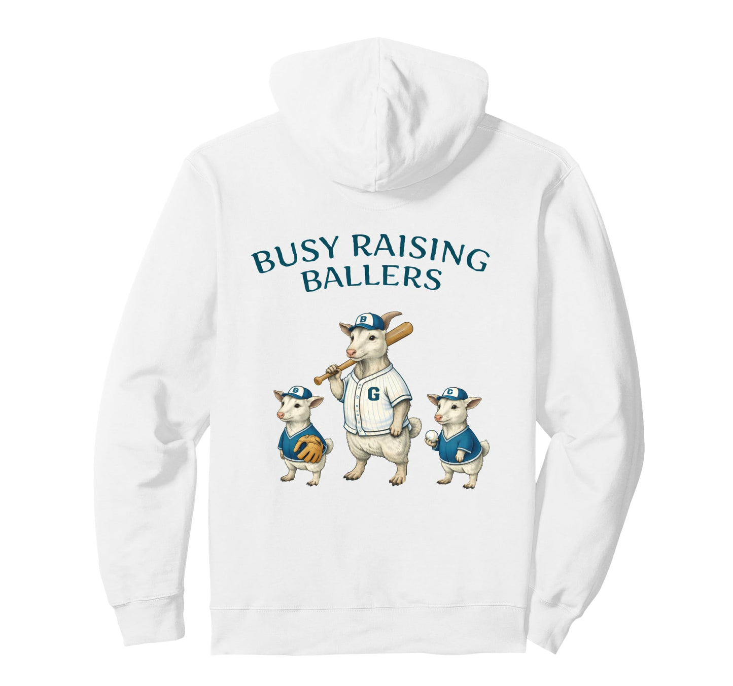 Busy Raising Baller Baseball Hoodie - Casual Everyday Wear Men Women - T-Shirt, Sweatshirt, Hoodie
