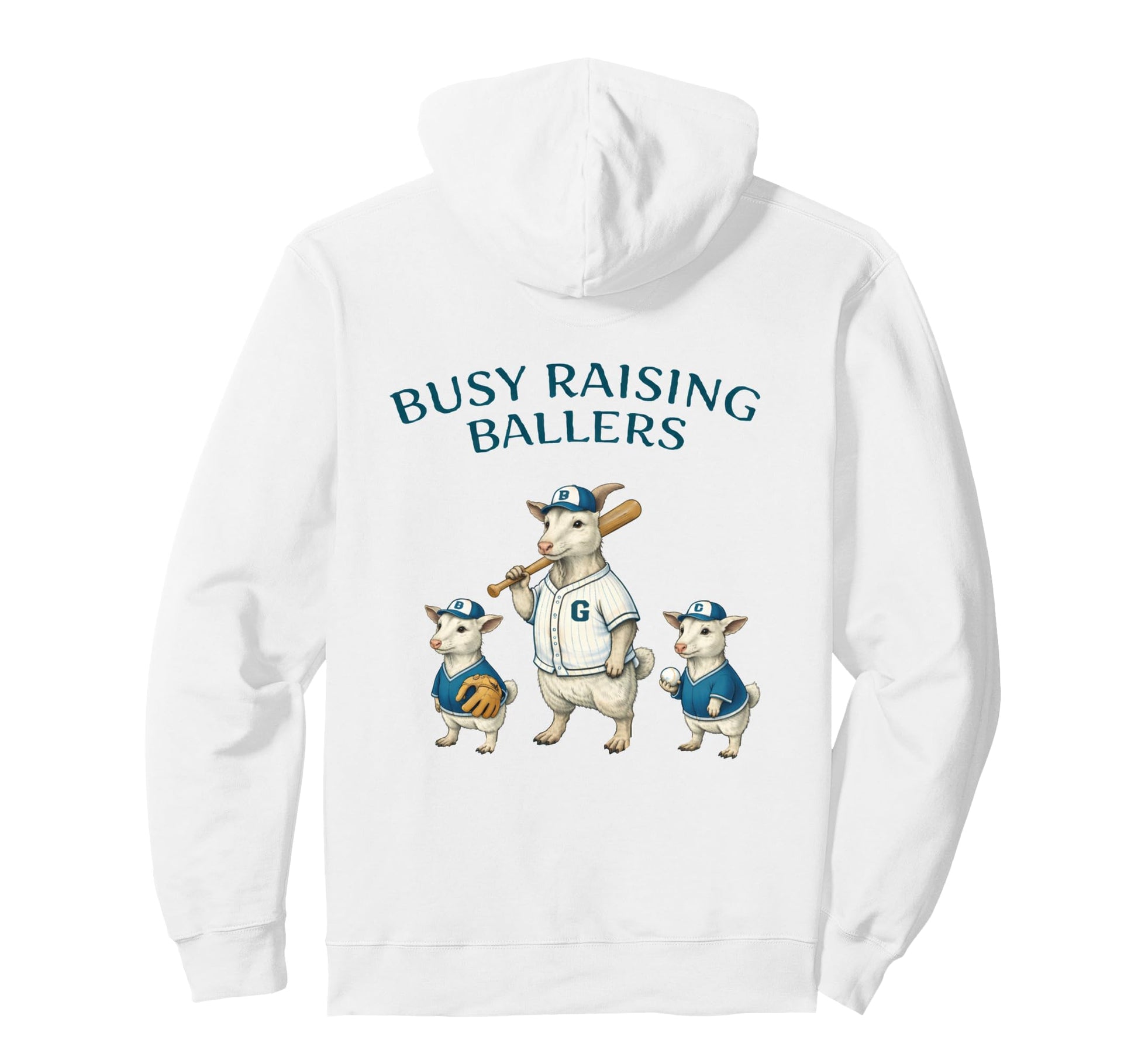 Busy Raising Baller Baseball Hoodie - Casual Everyday Wear Men Women - T-Shirt, Sweatshirt, Hoodie