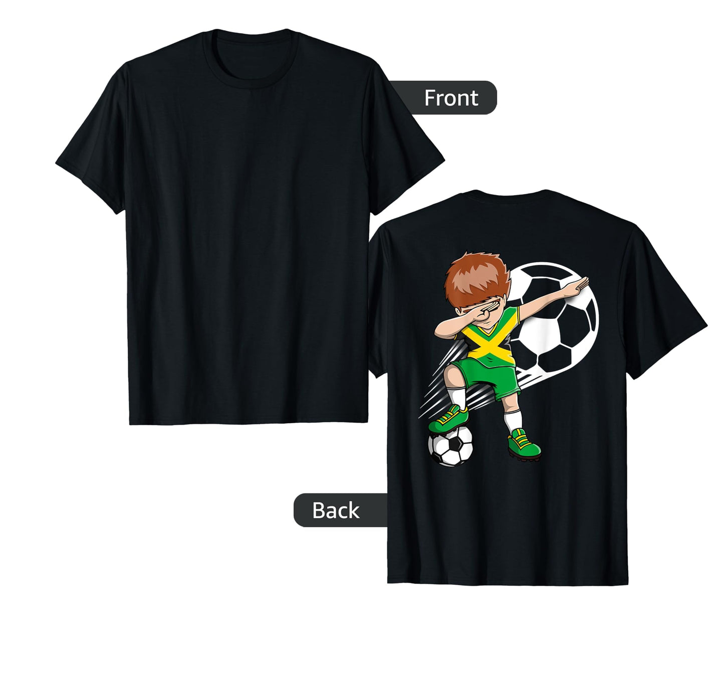 Dabbing Soccer Jamaica Jersey Jamaican T-Shirt - Unique Graphic for Adults - T-Shirt, Sweatshirt, Hoodie