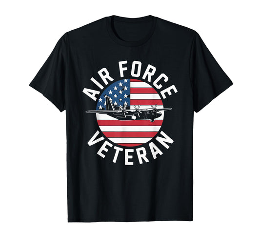Air Force Veteran Us American Flag T-Shirt - Minimalist Print for Adults - T-Shirt, Sweatshirt, Hoodie