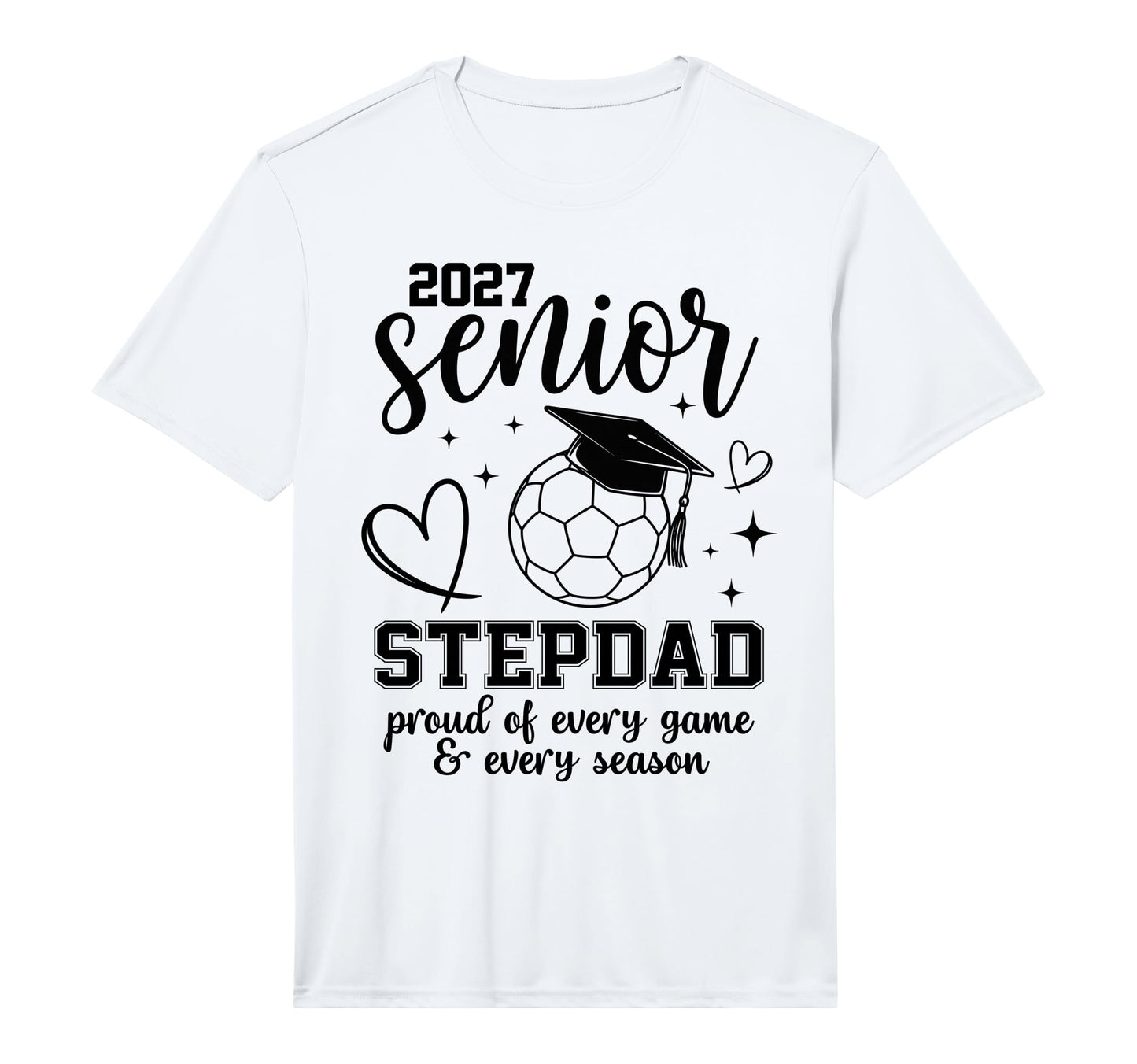 2027 Senior Soccer Stepdad Proud Family T-Shirt - Aesthetic Graphic Unisex - T-Shirt, Sweatshirt, Hoodie