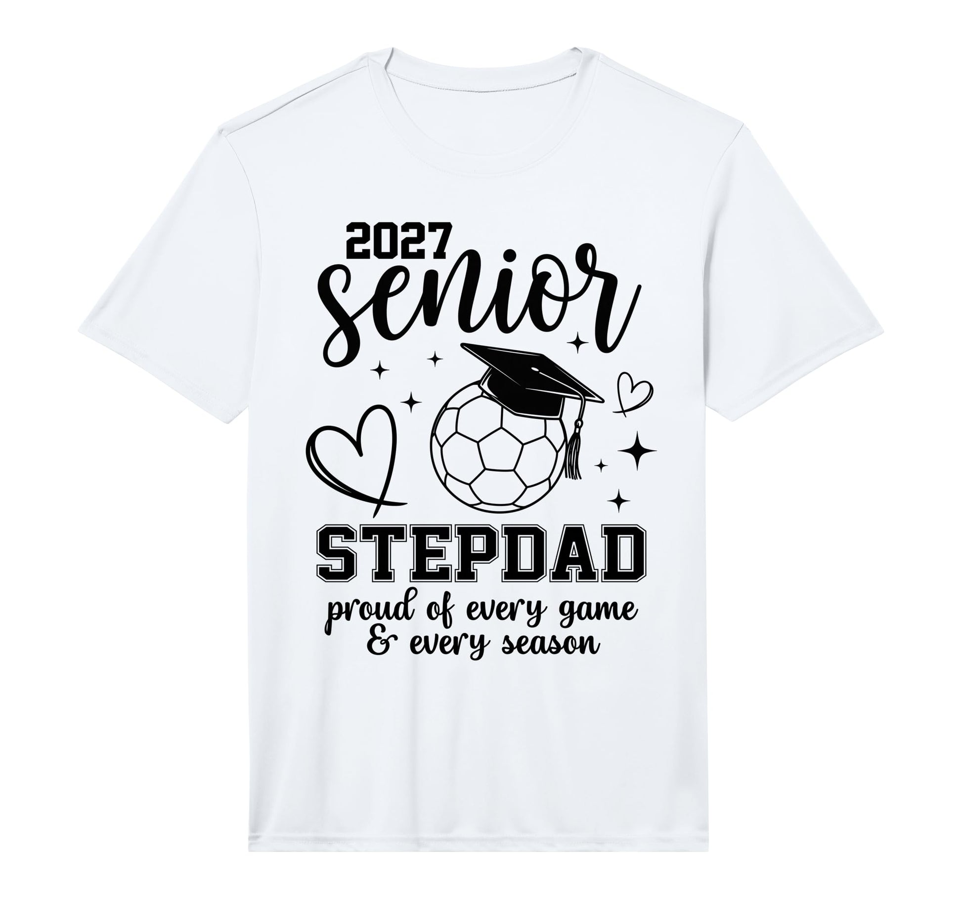 2027 Senior Soccer Stepdad Proud Family T-Shirt - Aesthetic Graphic Unisex - T-Shirt, Sweatshirt, Hoodie