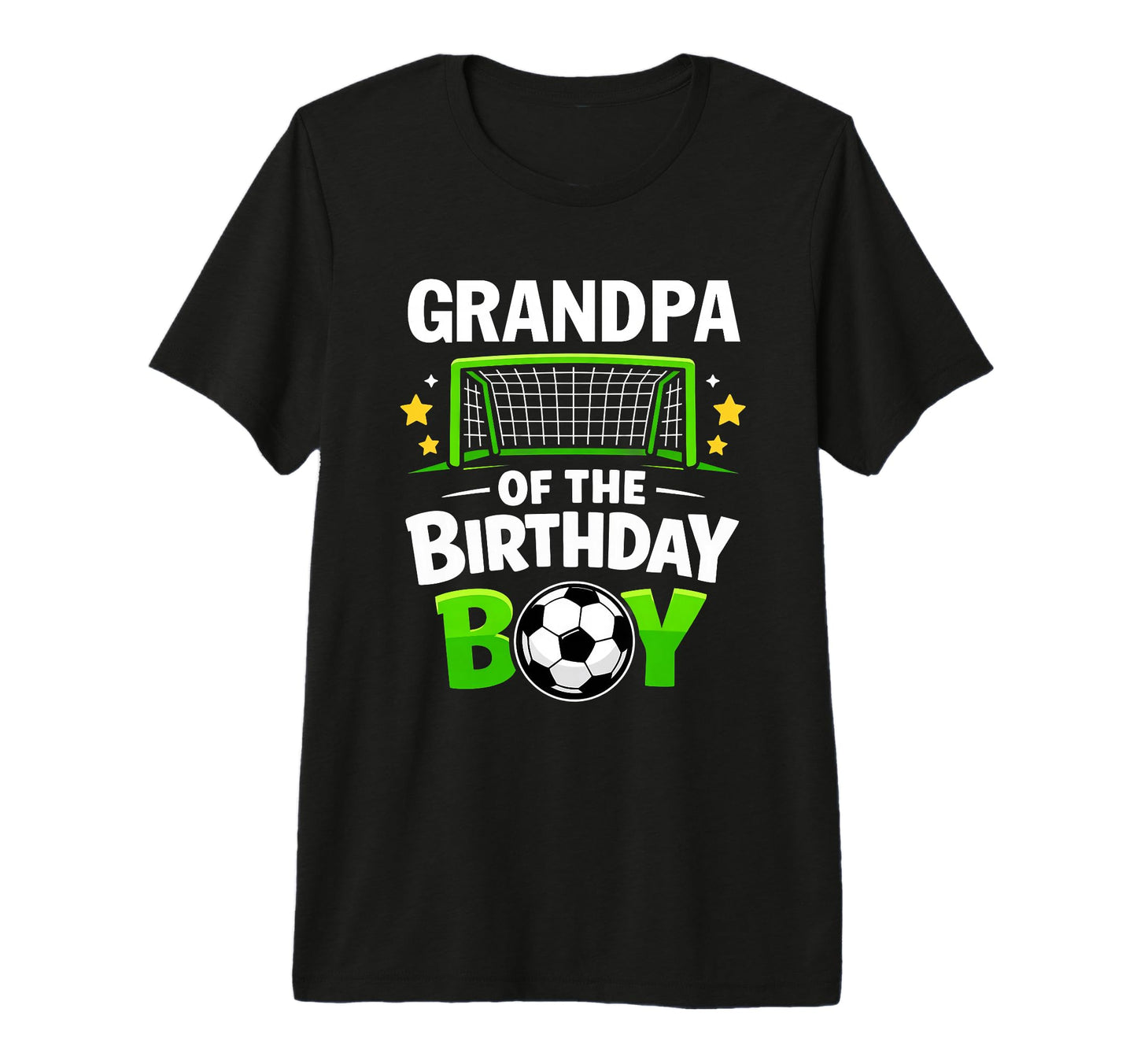 Grandpa Birthday Soccer Ball Family T-Shirt - Trendy Graphic for Adults - T-Shirt, Sweatshirt, Hoodie