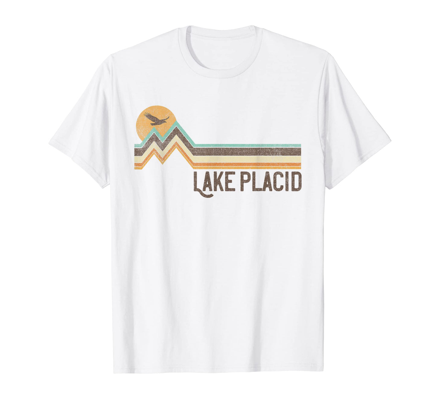 Lake Placid Ny 70S 80S Distressed Gift T-Shirt - Novelty Apparel for Adults - T-Shirt, Sweatshirt, Hoodie