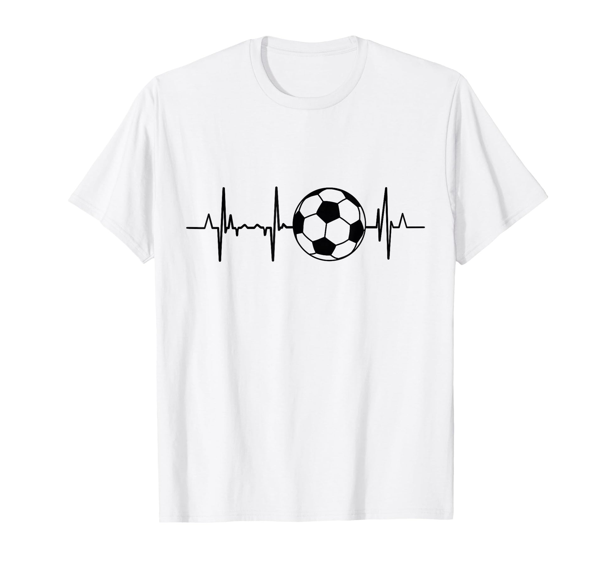 Soccer Ecg Football Heartbeat T-Shirt - Unique Graphic Men Women - T-Shirt, Sweatshirt, Hoodie