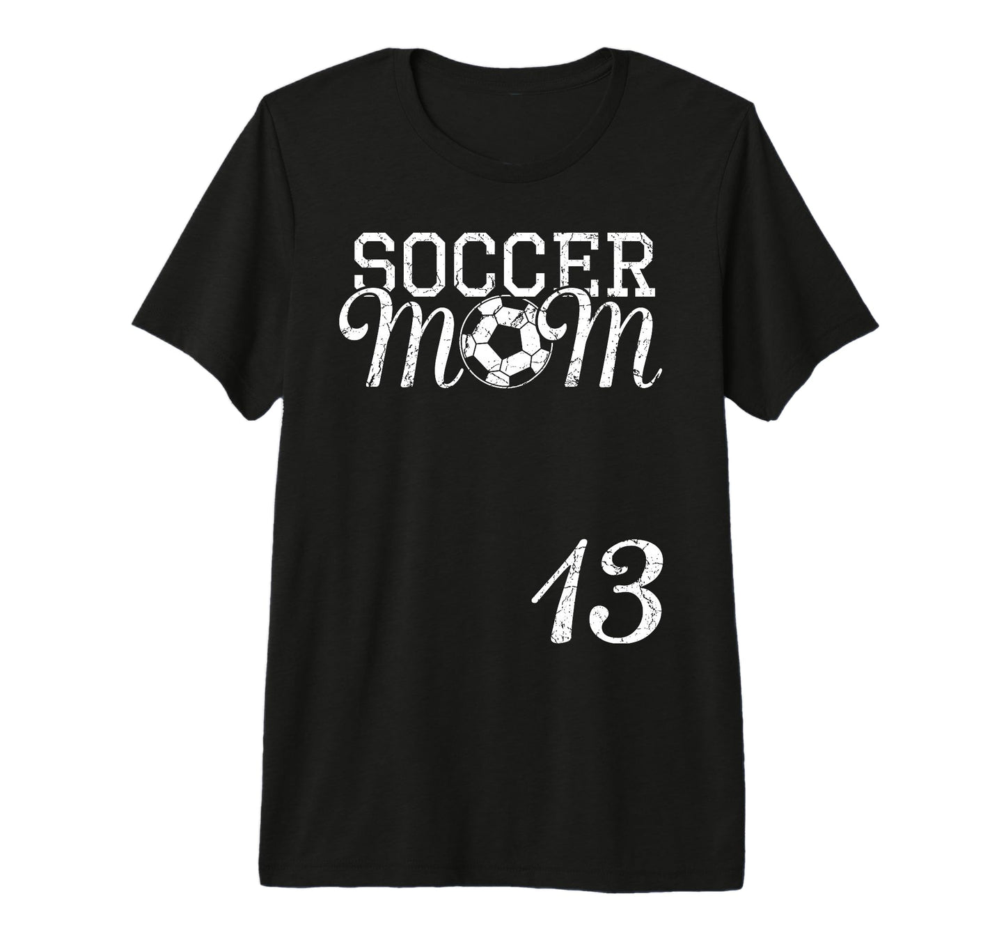 Soccer Mom Jersey Number 13 T-Shirt - Fun Novelty Design for Adults - T-Shirt, Sweatshirt, Hoodie