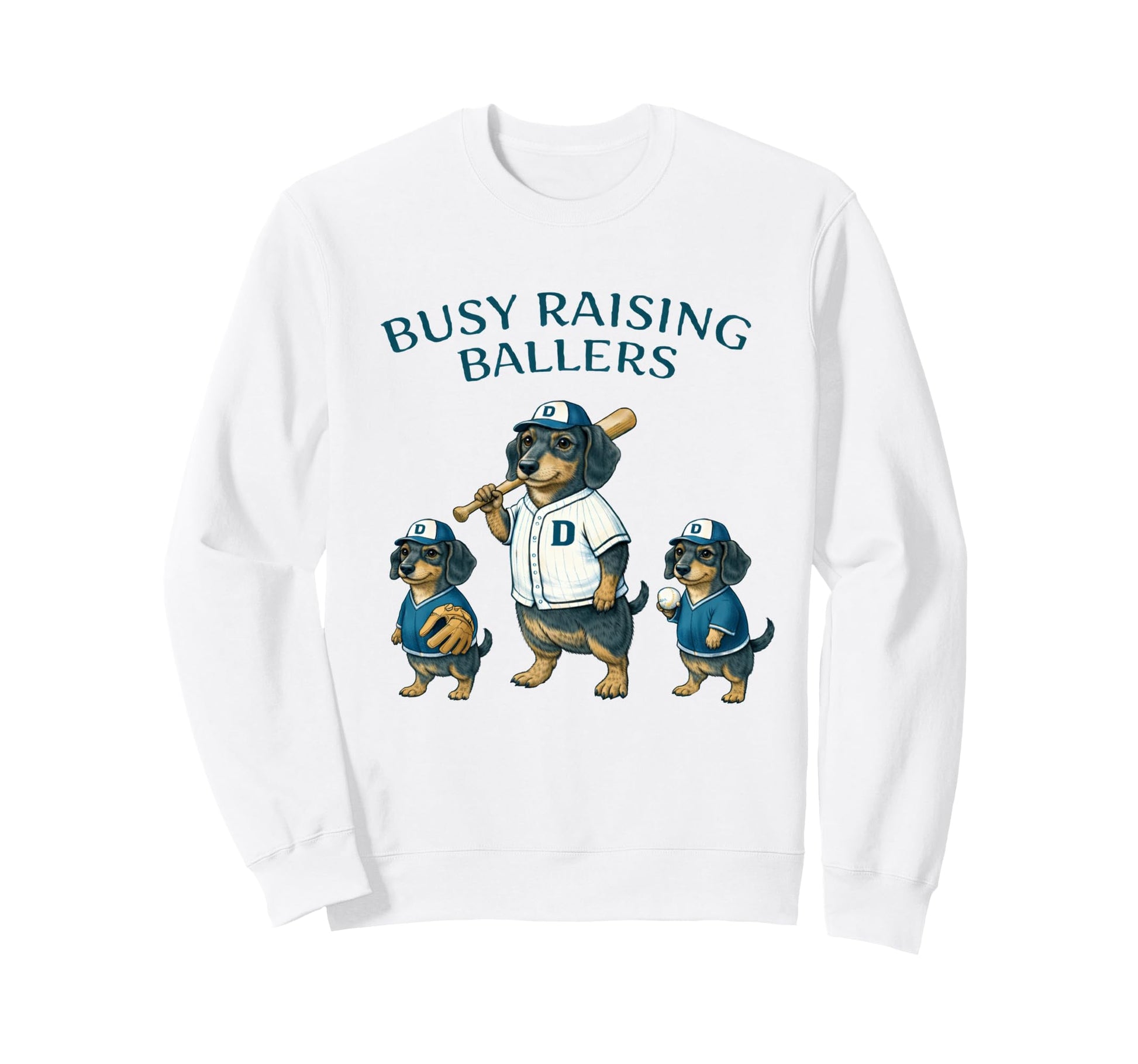 Busy Raising Baller Baseball Sweatshirt - Minimalist Print for Adults - T-Shirt, Sweatshirt, Hoodie
