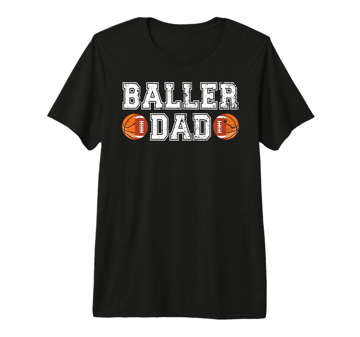 Mens Baller Dad Proud Football T-Shirt - Minimalist Print for Adults - T-Shirt, Sweatshirt, Hoodie