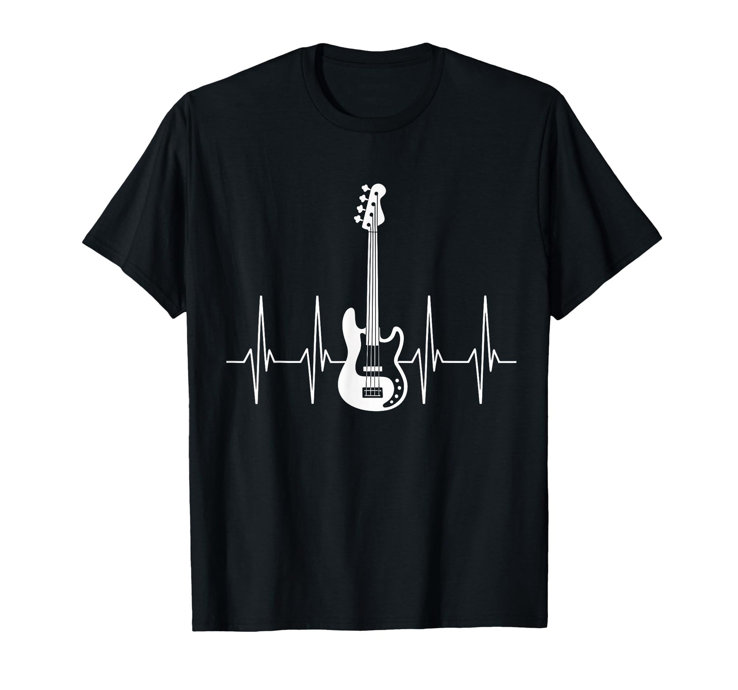 Guitar Heartbeat Bass Guitar T-Shirt - Casual Everyday Wear Men Women - T-Shirt, Sweatshirt, Hoodie