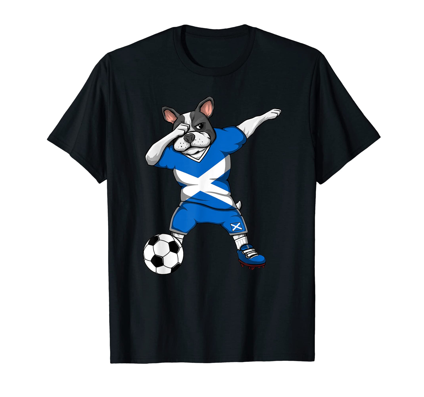 Dabbing French Bulldog Scotland T-Shirt - Aesthetic Graphic Men Women - T-Shirt, Sweatshirt, Hoodie