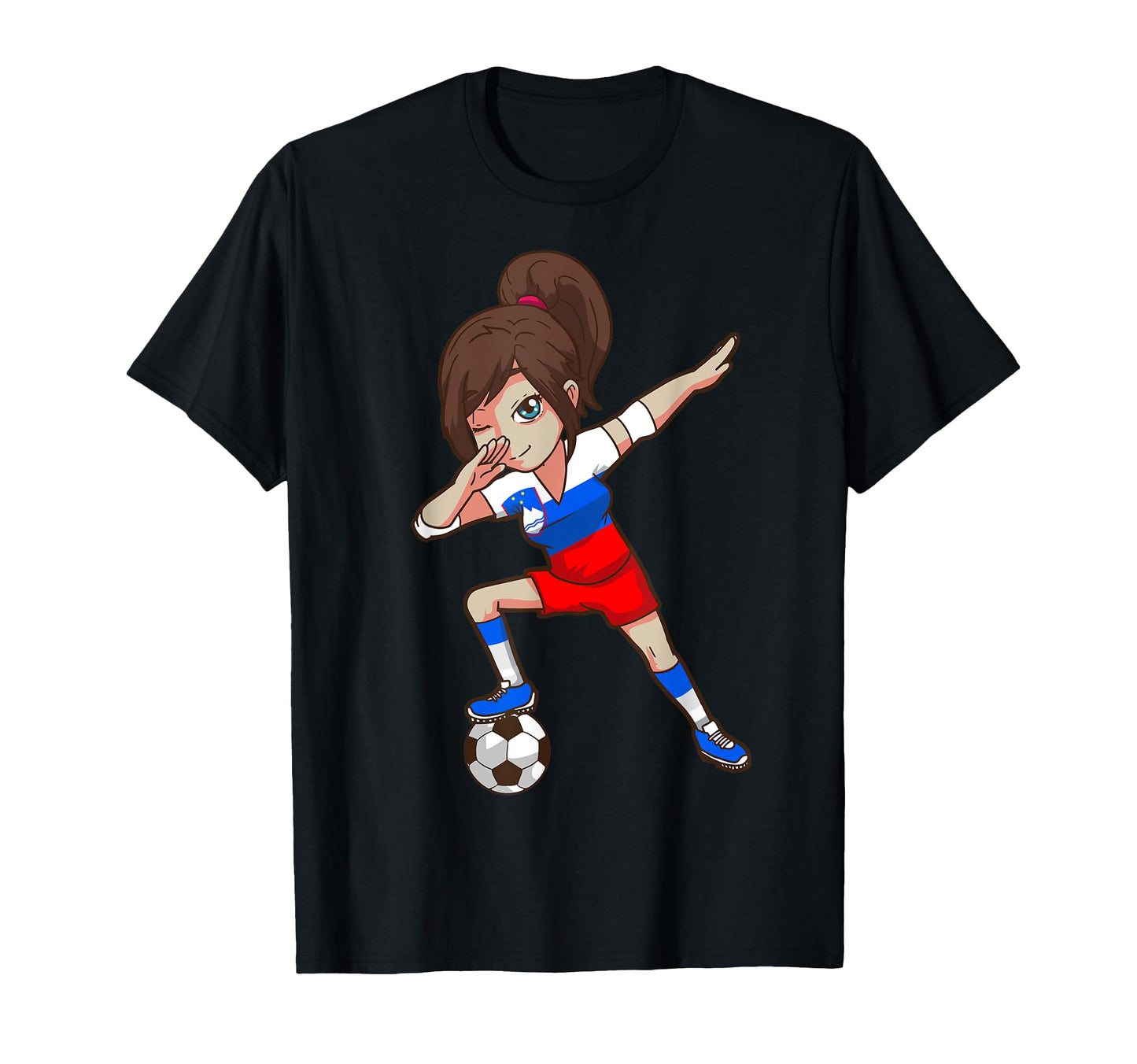 Soccer Fan Slovenia Slovenian Flag T-Shirt - Casual Everyday Wear Men Women - T-Shirt, Sweatshirt, Hoodie
