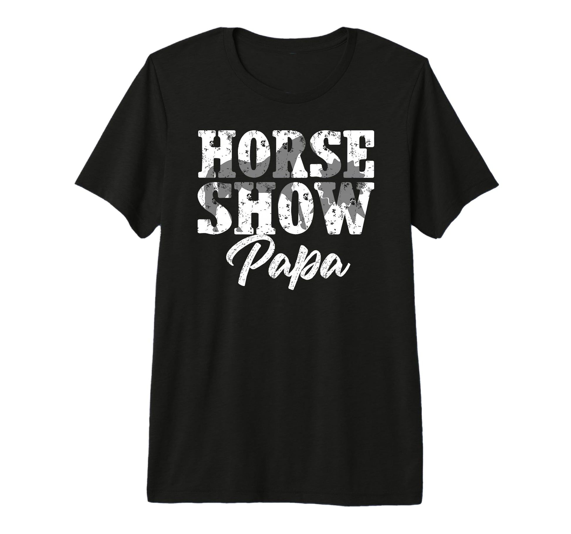 Mens Horse Show Papa Grandpa T-Shirt - Casual Everyday Wear Men Women - T-Shirt, Sweatshirt, Hoodie