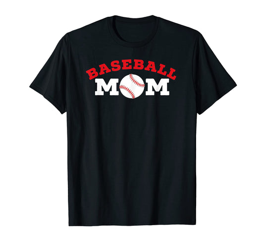 Baseball Mom And 1 Fan Funny Gift T-Shirt - Casual Everyday Wear Unisex - T-Shirt, Sweatshirt, Hoodie