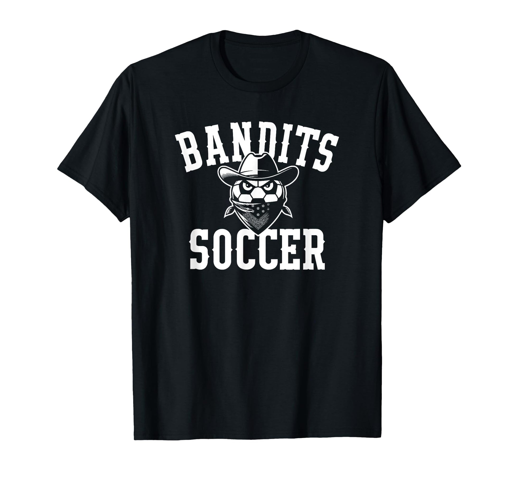 Bandits Soccer Mascot 2 Players And T-Shirt - Novelty Apparel Men Women - T-Shirt, Sweatshirt, Hoodie