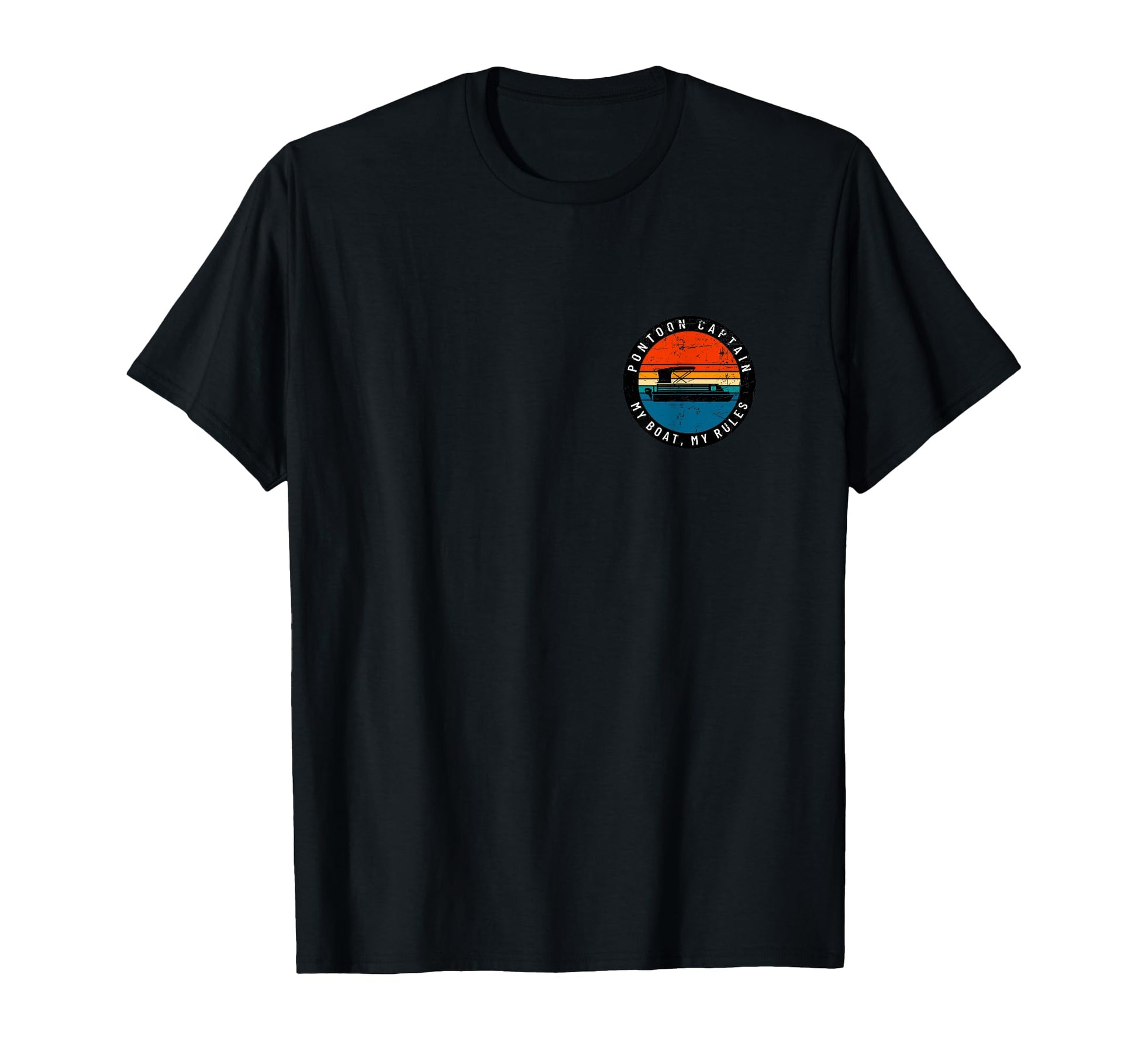 Printed Front Back Pontoon Captain My T-Shirt - Graphic Print for Adults - T-Shirt, Sweatshirt, Hoodie
