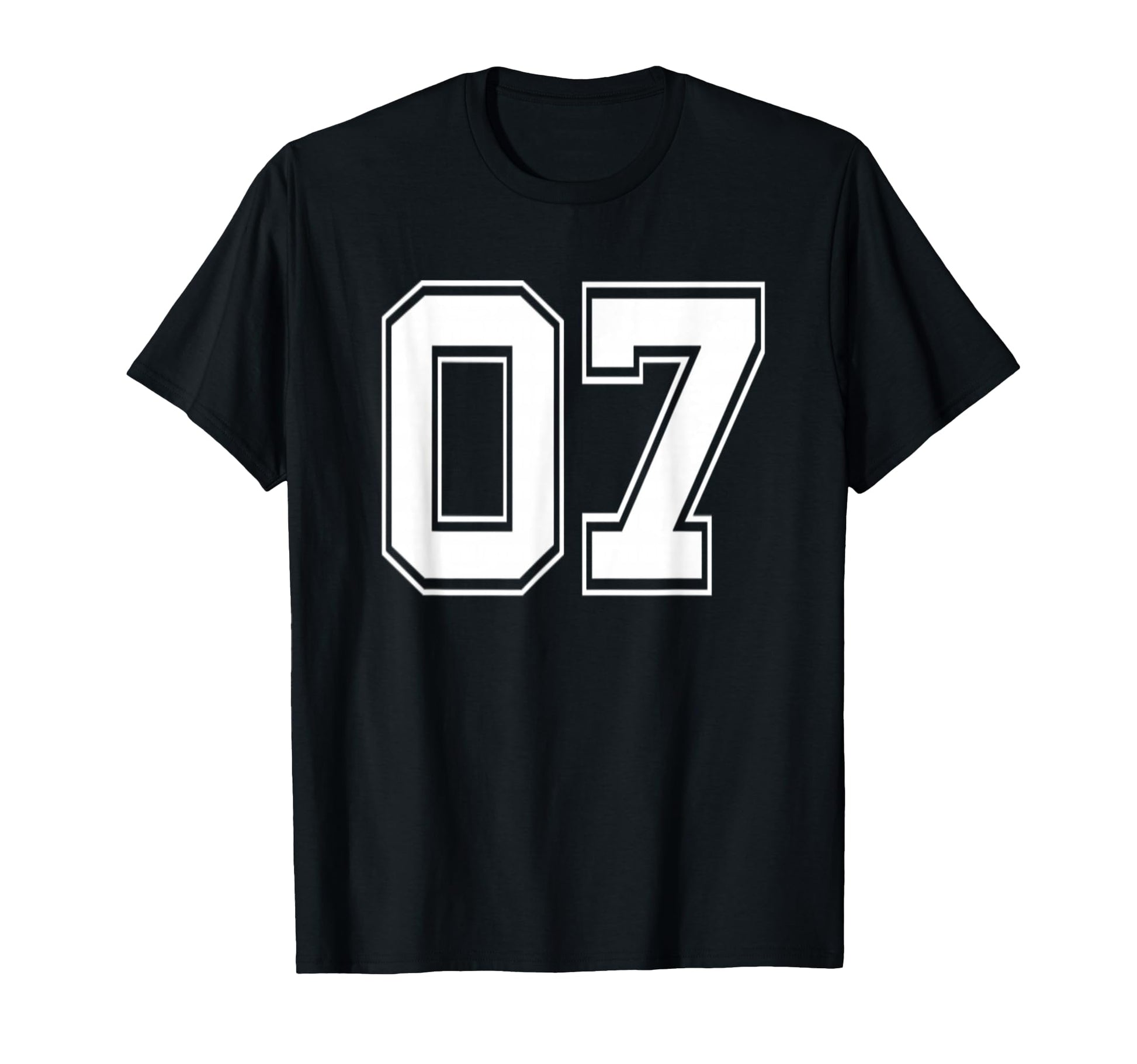 Number 07 Baseball Football Soccer T-Shirt - Unique Graphic Unisex - T-Shirt, Sweatshirt, Hoodie