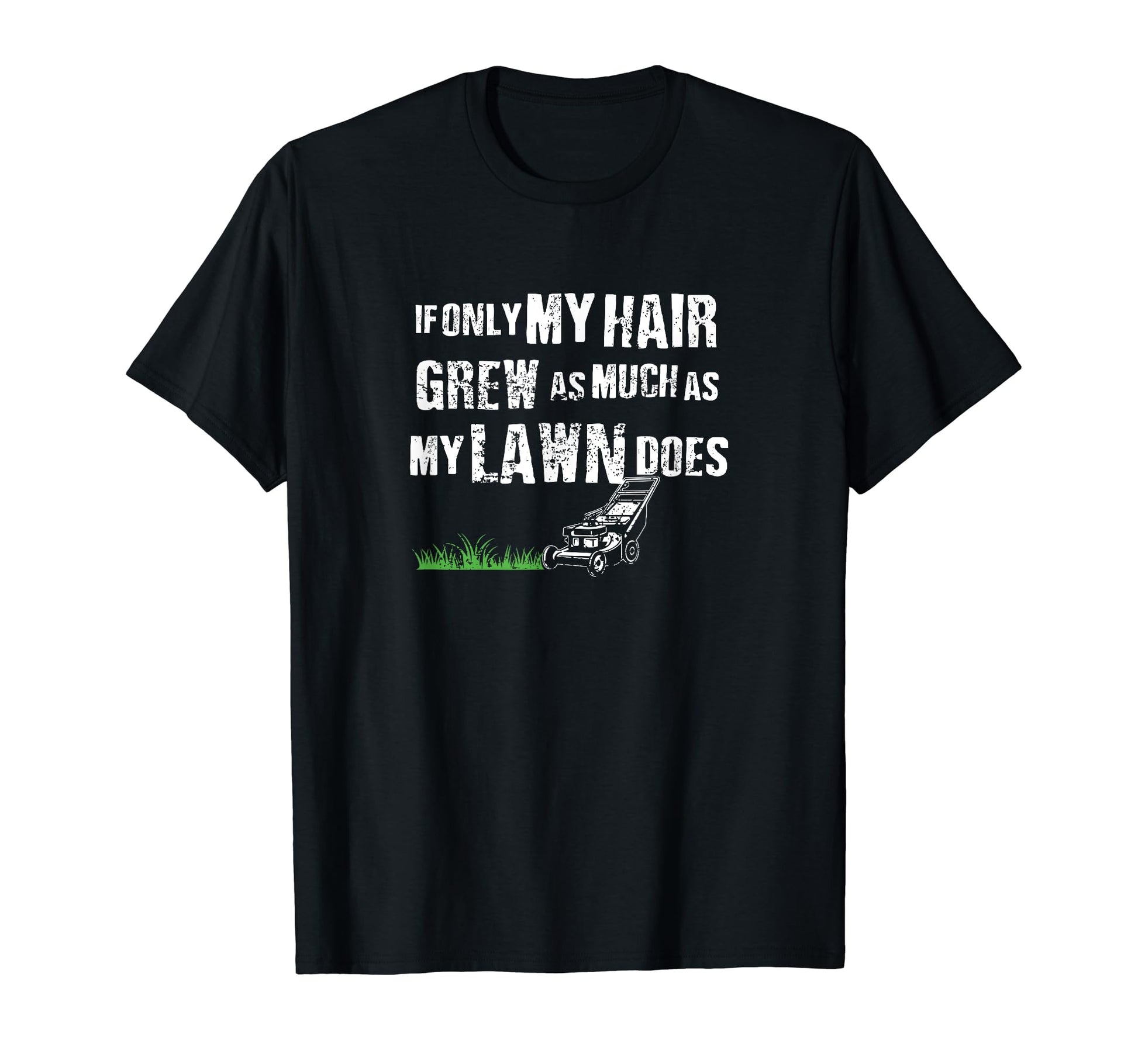Funny Dad Lawn Mowing Fathers Day Bald T-Shirt - Minimalist Print Unisex - T-Shirt, Sweatshirt, Hoodie