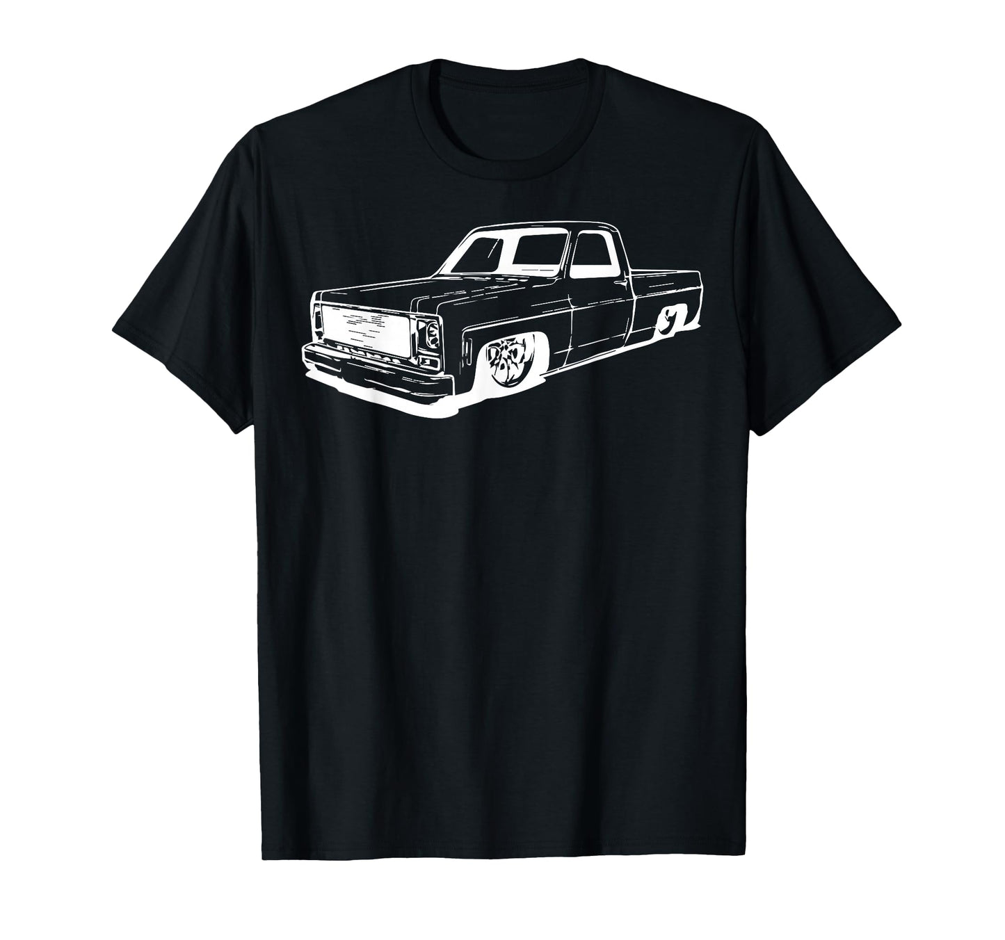 73 87 Mini C10 Truck Slammed Dad Gag T-Shirt - Custom Art Print Unisex - T-Shirt, Sweatshirt, Hoodie