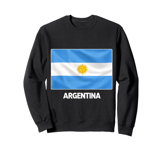 Argentina Flag Sun May Soccer Sweatshirt - Fun Novelty Design for Adults - T-Shirt, Sweatshirt, Hoodie