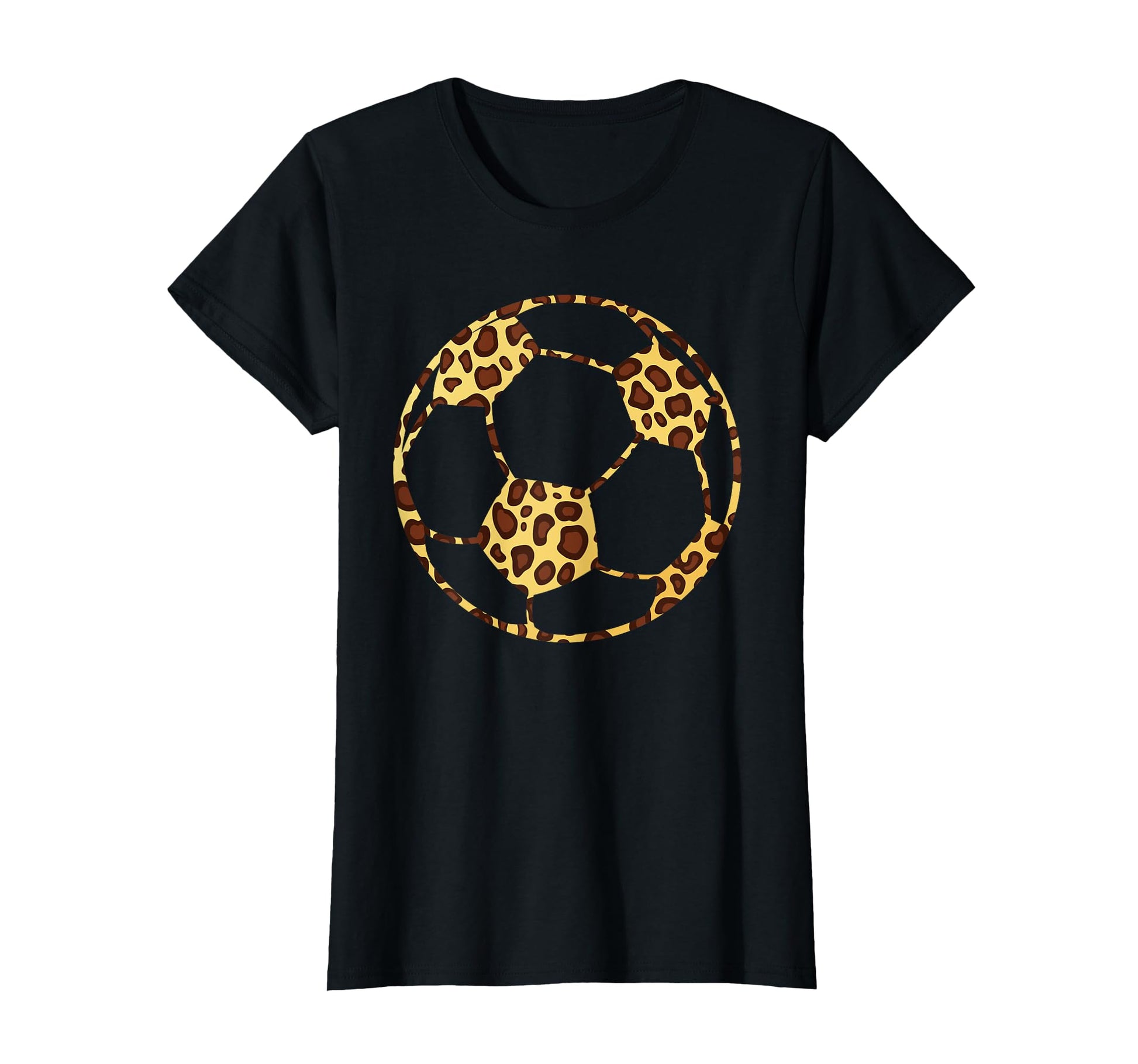 Soccerball Cheetah Leopard Pattern T-Shirt - Graphic Print for Adults - T-Shirt, Sweatshirt, Hoodie