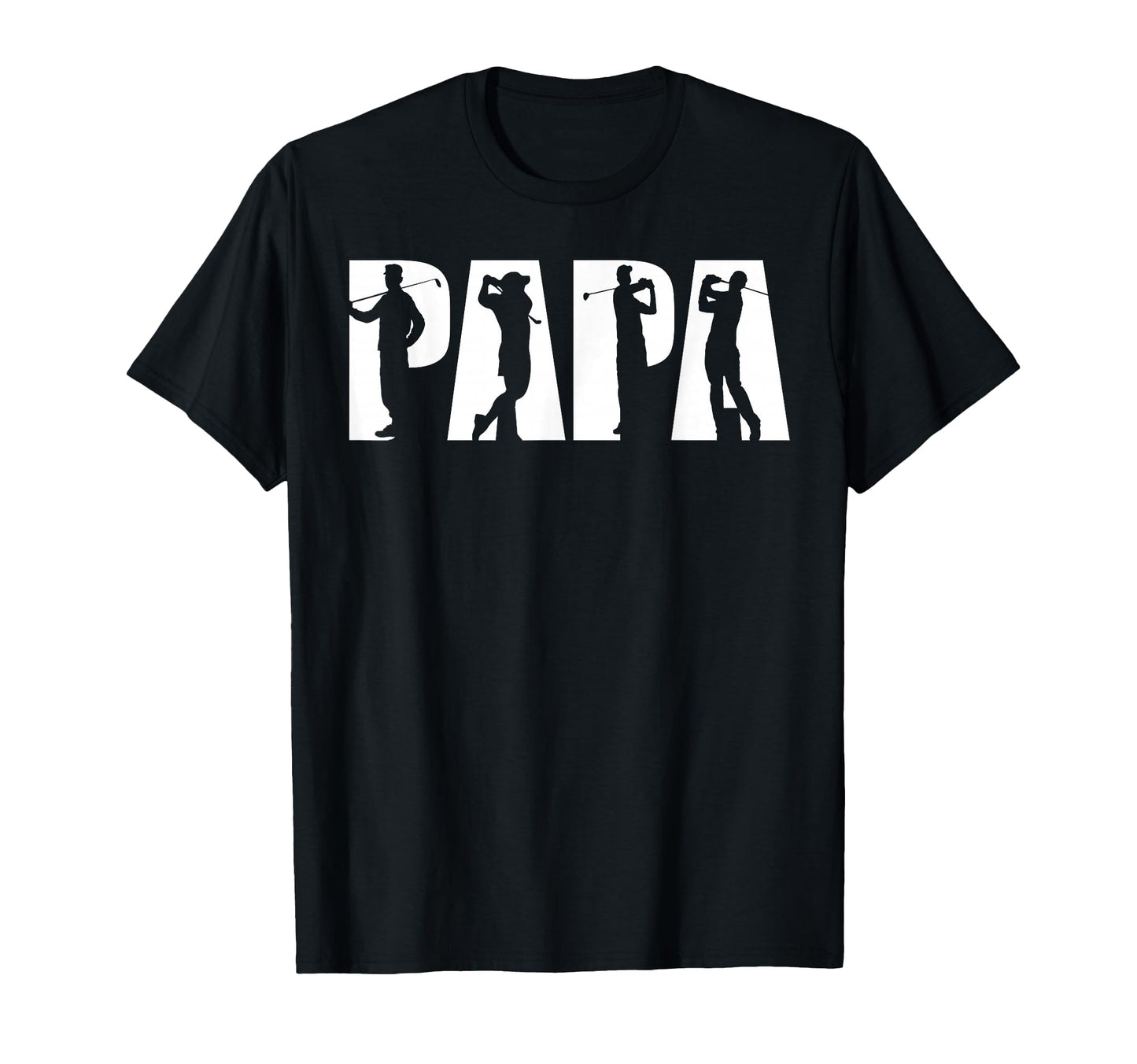 Papa Golf Silhouette Golfing Dad T-Shirt - Trendy Graphic for Adults - T-Shirt, Sweatshirt, Hoodie