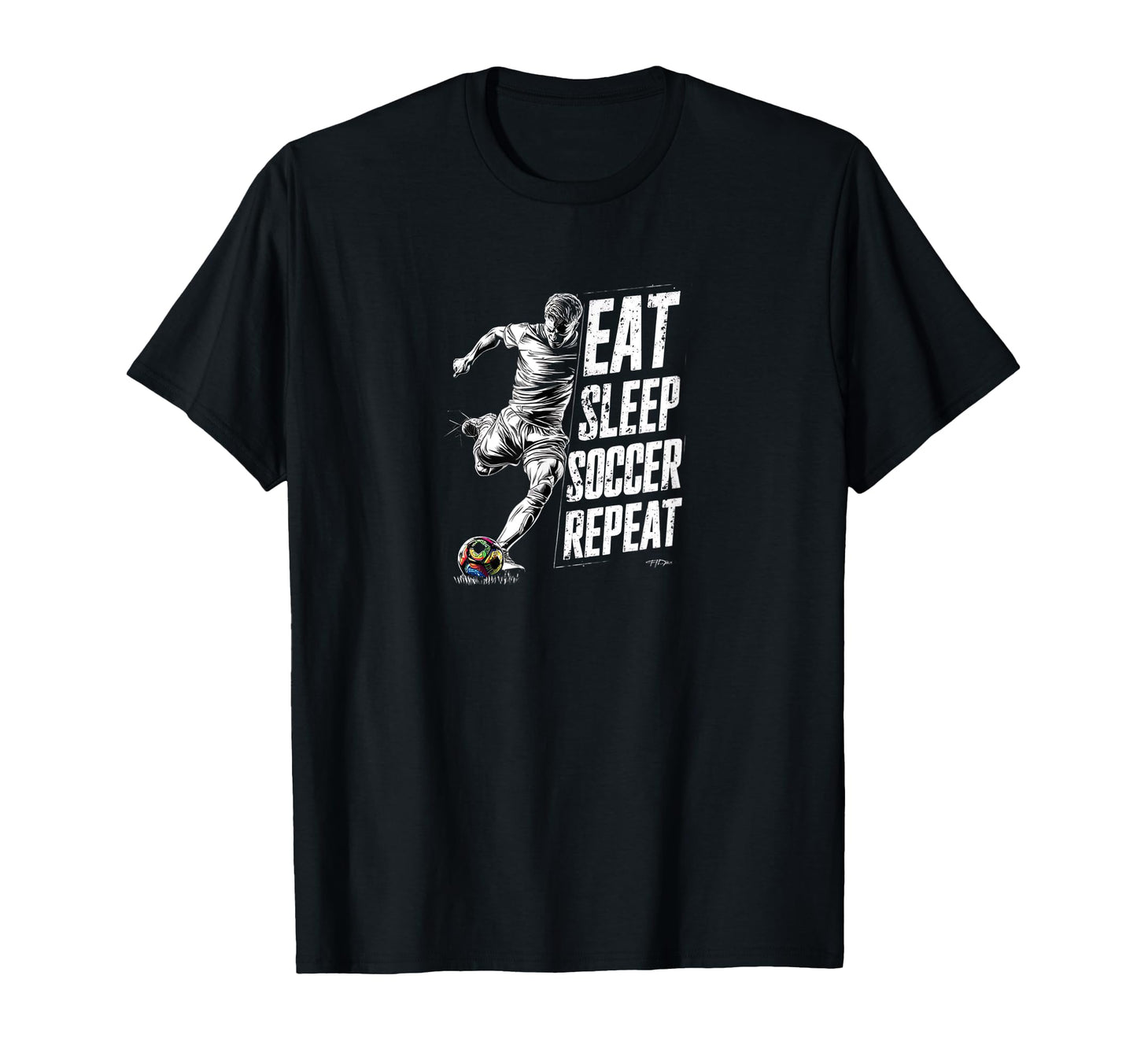 Funny Eat Sleep Soccer Repeat Soccer T-Shirt - Minimalist Print Unisex - T-Shirt, Sweatshirt, Hoodie