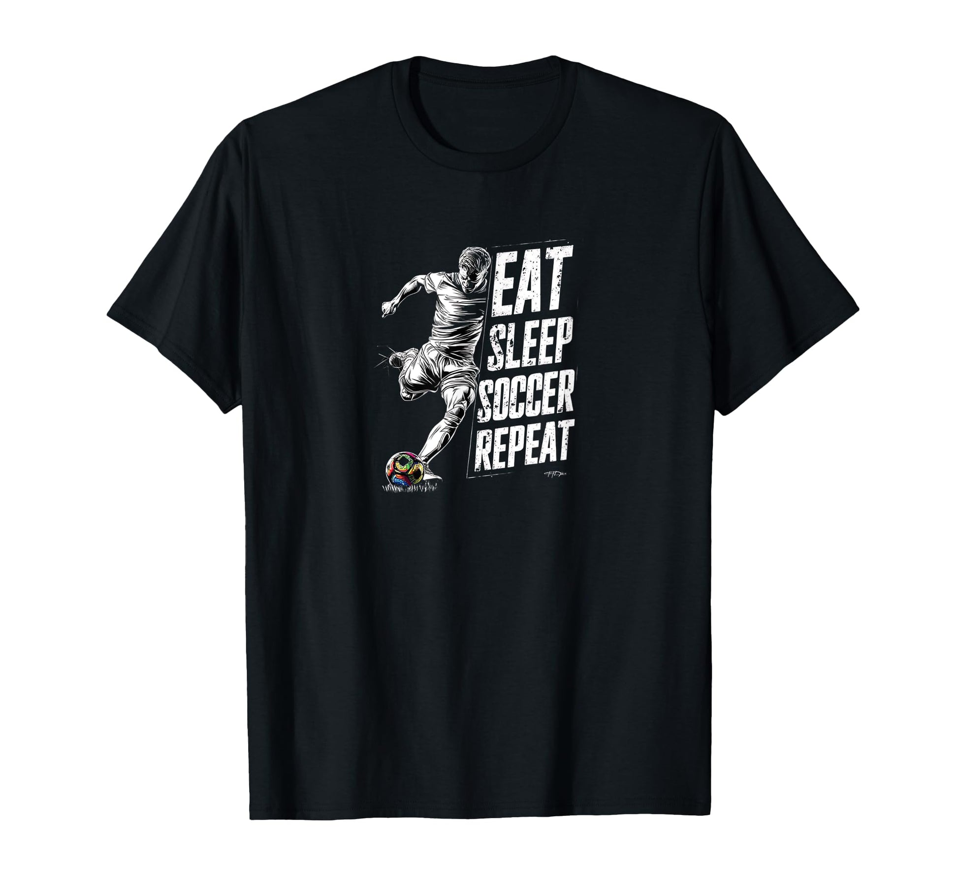 Funny Eat Sleep Soccer Repeat Soccer T-Shirt - Minimalist Print Unisex - T-Shirt, Sweatshirt, Hoodie