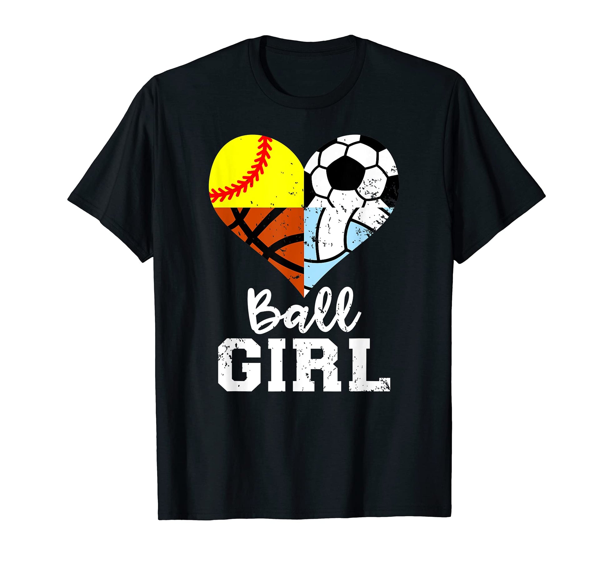 Ball Heart Soccer Softball Volleyball T-Shirt - Streetwear Style Men Women - T-Shirt, Sweatshirt, Hoodie