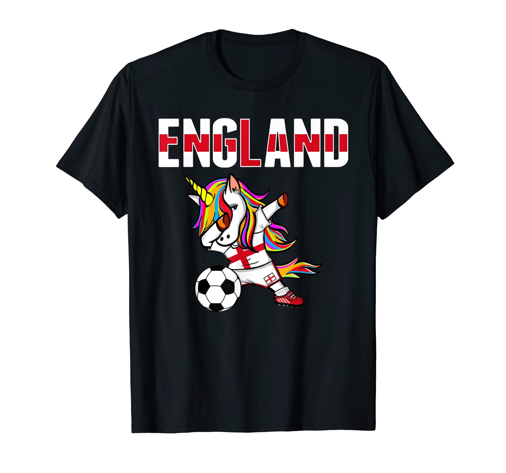 Dabbing Unicorn England Soccer Fans T-Shirt - Custom Art Print Men Women - T-Shirt, Sweatshirt, Hoodie