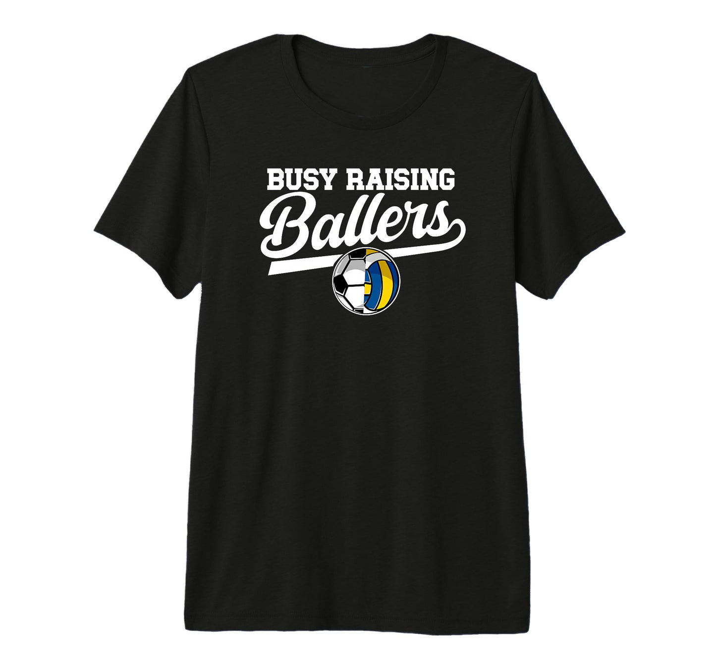 Mens Busy Raising Ballers Soccer T-Shirt - Unique Graphic Men Women - T-Shirt, Sweatshirt, Hoodie