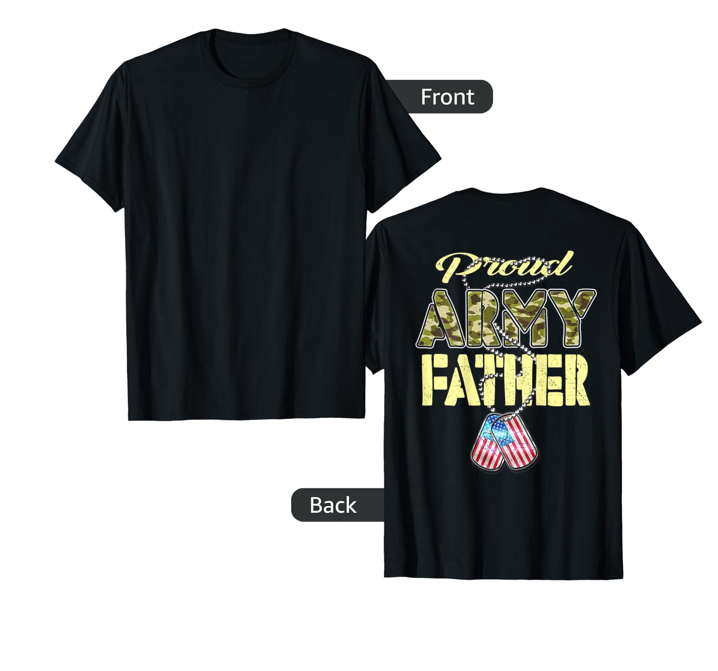 Proud Army Father Us Flag Camo Dog T-Shirt - Streetwear Style Men Women - T-Shirt, Sweatshirt, Hoodie
