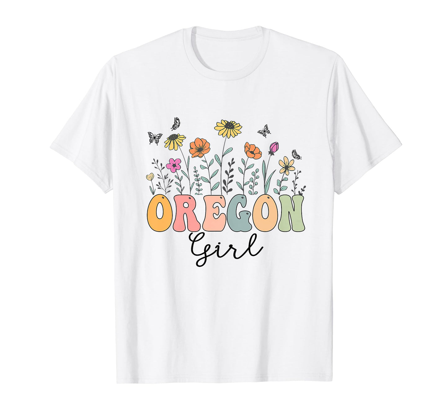 Oregon Wildflower Groovy Oregon T-Shirt - Casual Everyday Wear Men Women - T-Shirt, Sweatshirt, Hoodie