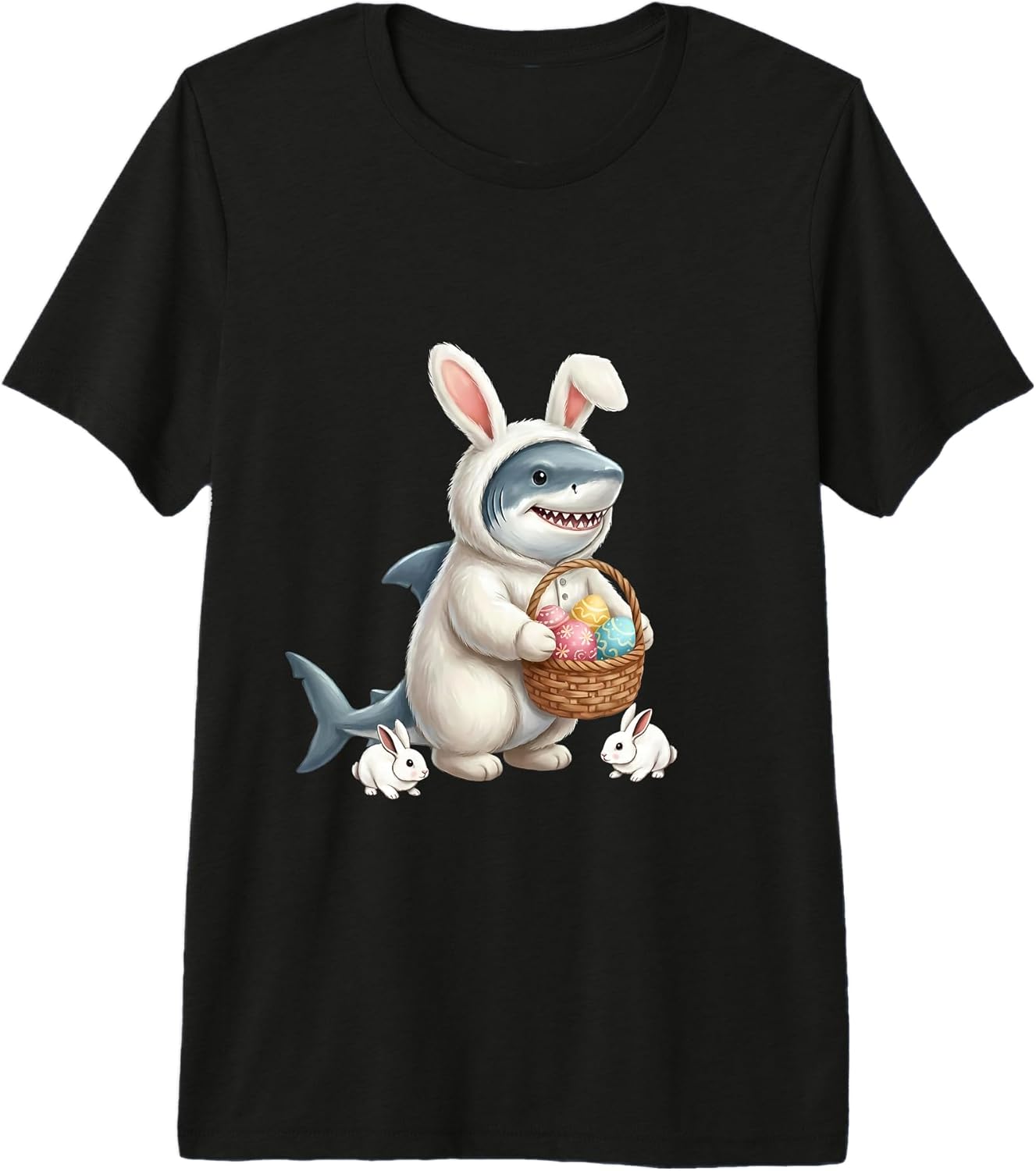 Shark Easter Bunny Eggs Art Unisex T-shirt, Sweatshirt, Hoodie, Long Sleeve Tee - T-Shirt, Sweatshirt, Hoodie