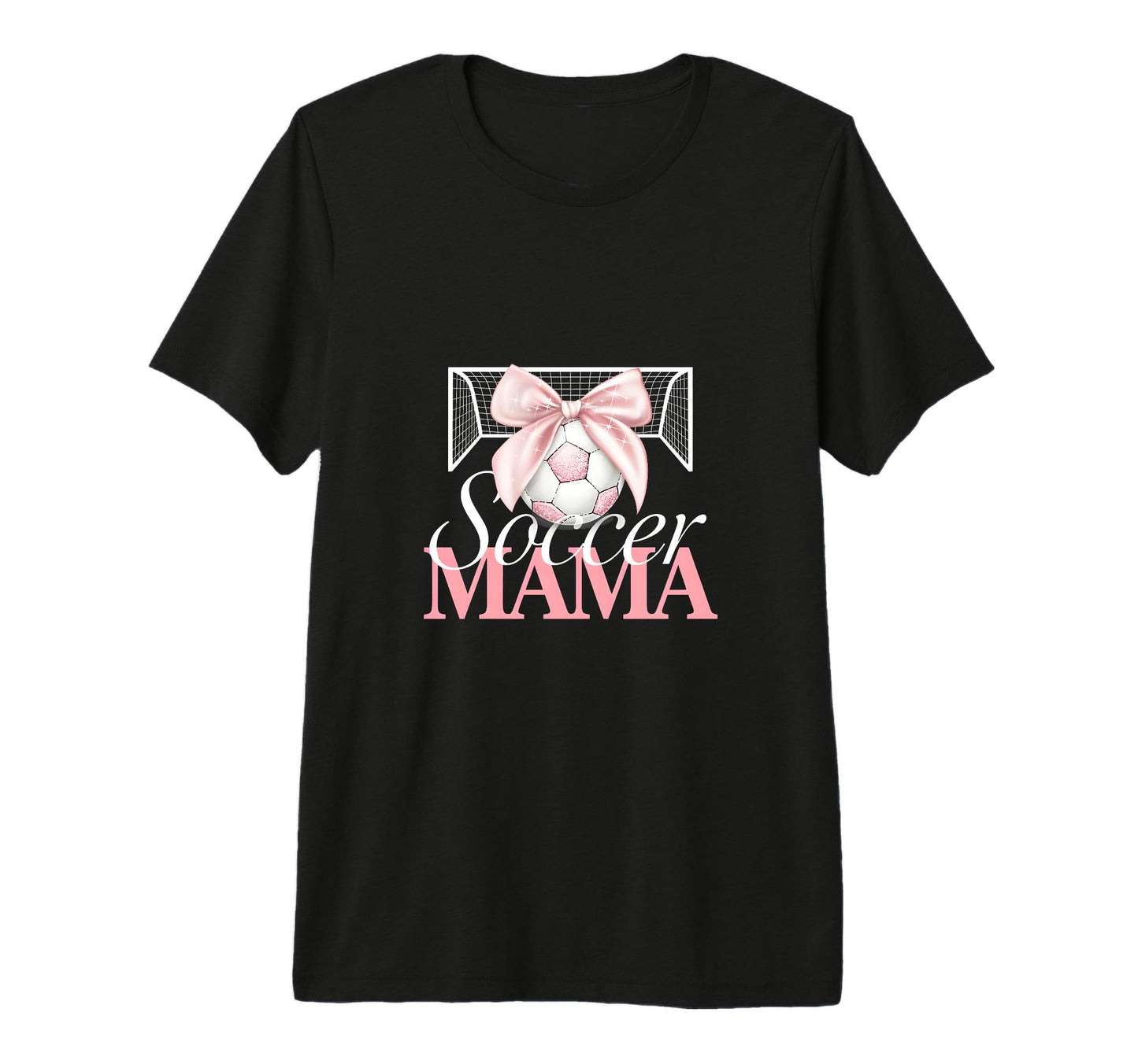 Soccer Mama Bow Soccer Mom Club T-Shirt - Novelty Apparel Men Women - T-Shirt, Sweatshirt, Hoodie