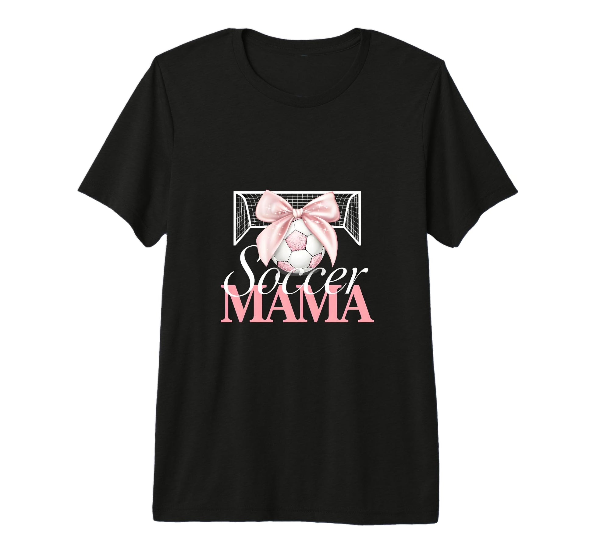 Soccer Mama Bow Soccer Mom Club T-Shirt - Novelty Apparel Men Women - T-Shirt, Sweatshirt, Hoodie