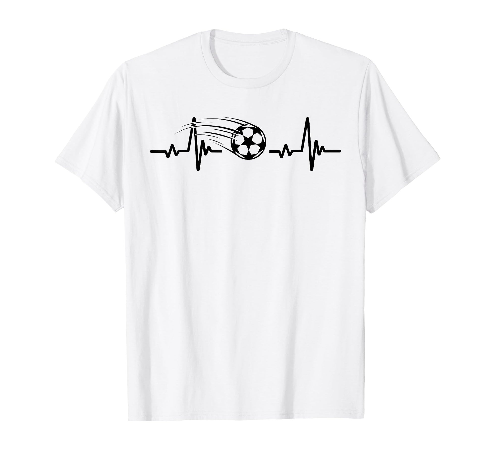 Soccer Heartbeat Tees Soccer Ball T-Shirt - Custom Art Print Unisex - T-Shirt, Sweatshirt, Hoodie
