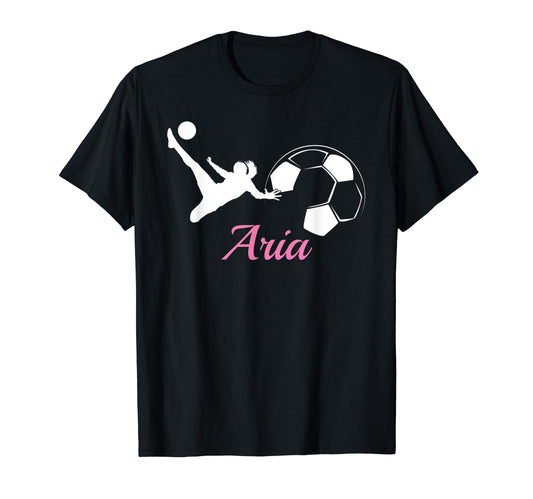 Aria Name Gift Personalized Soccer T-Shirt - Streetwear Style Unisex - T-Shirt, Sweatshirt, Hoodie
