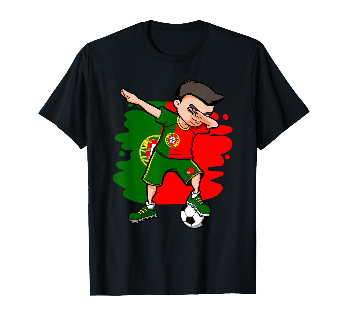 Dabbing Soccer Portugal Jersey T-Shirt - Aesthetic Graphic for Adults - T-Shirt, Sweatshirt, Hoodie
