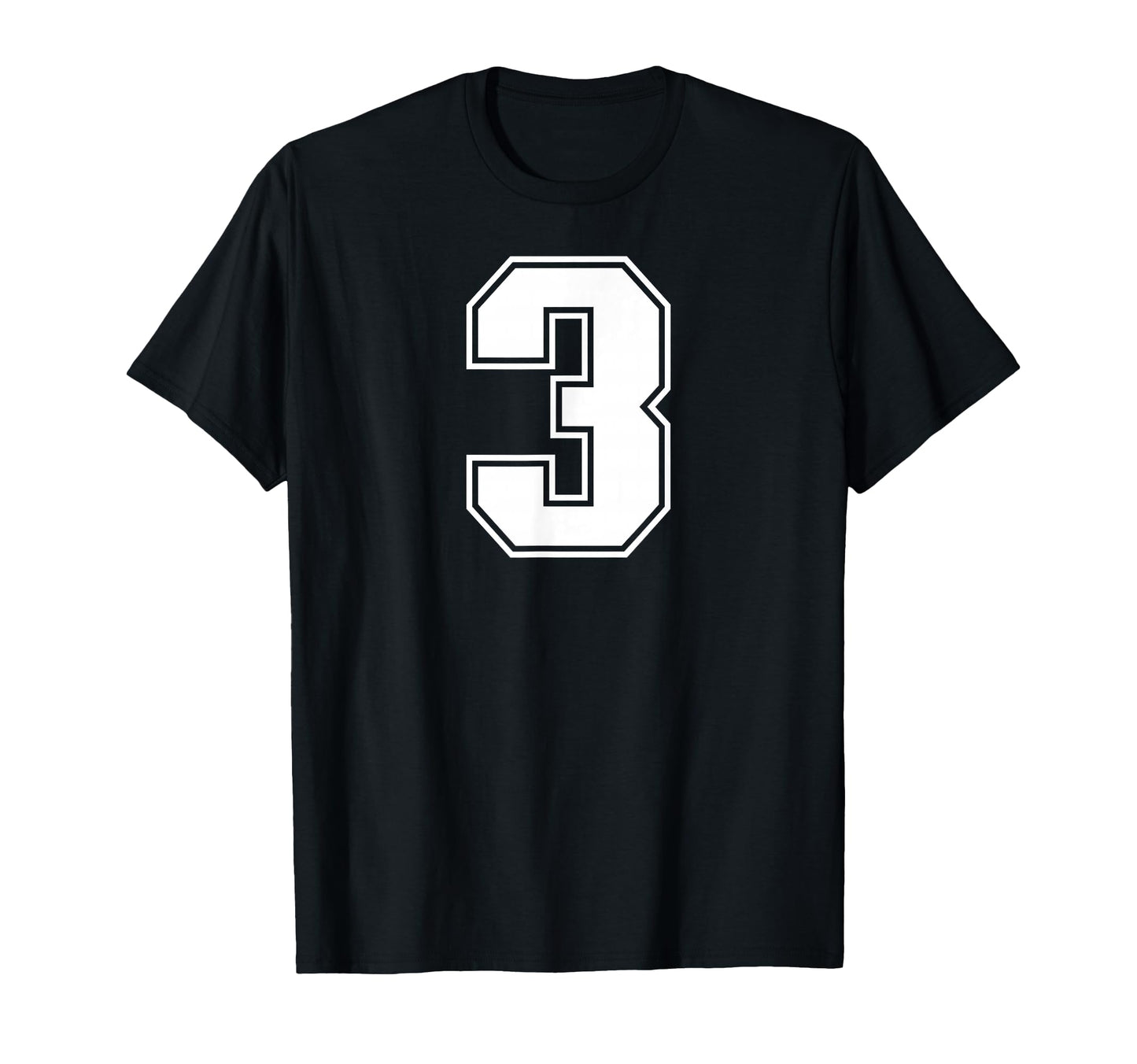 3 Number Three Team Sports Varsity Matching T-Shirt - Graphic Print Unisex - T-Shirt, Sweatshirt, Hoodie