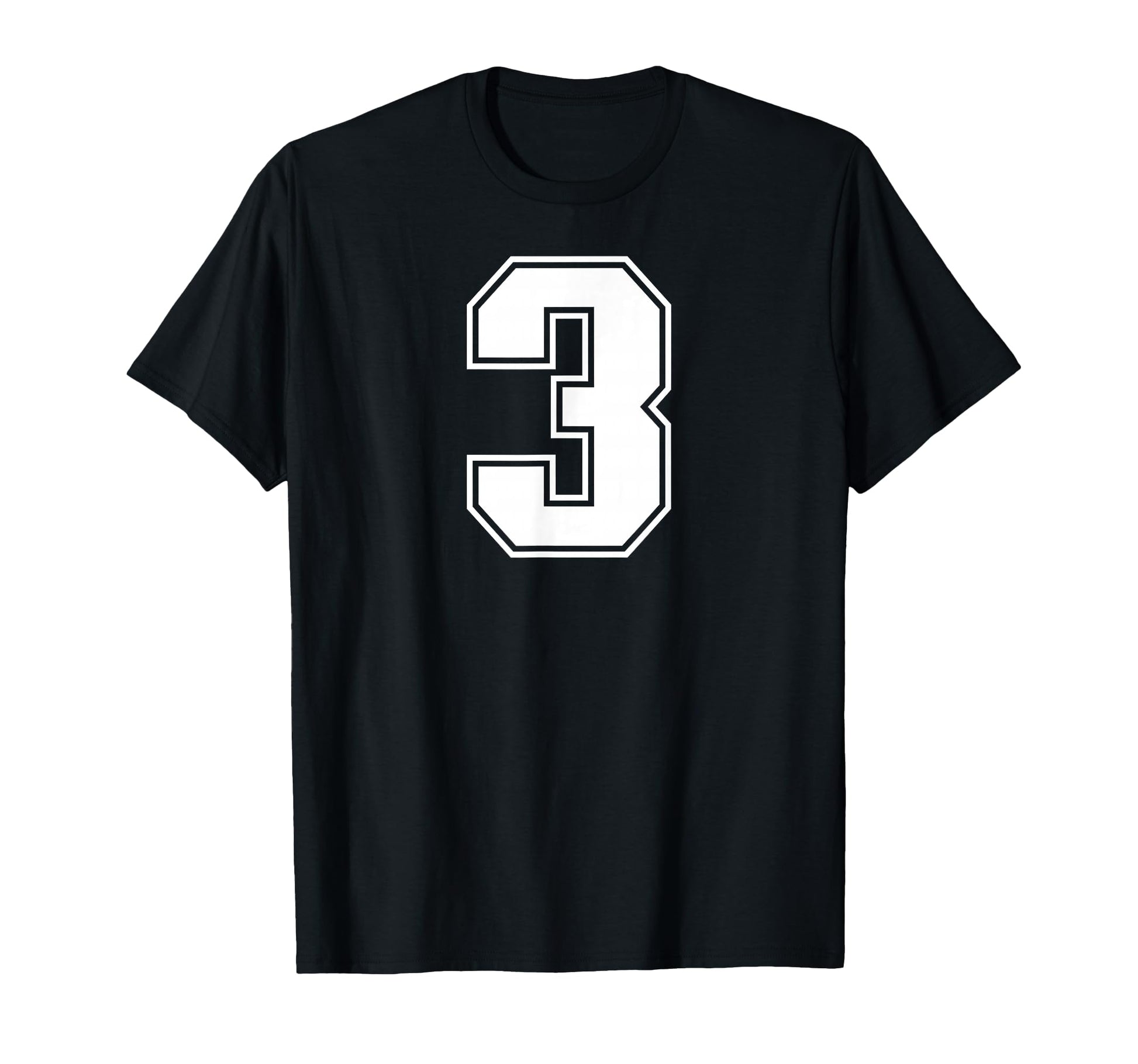 3 Number Three Team Sports Varsity Matching T-Shirt - Graphic Print Unisex - T-Shirt, Sweatshirt, Hoodie