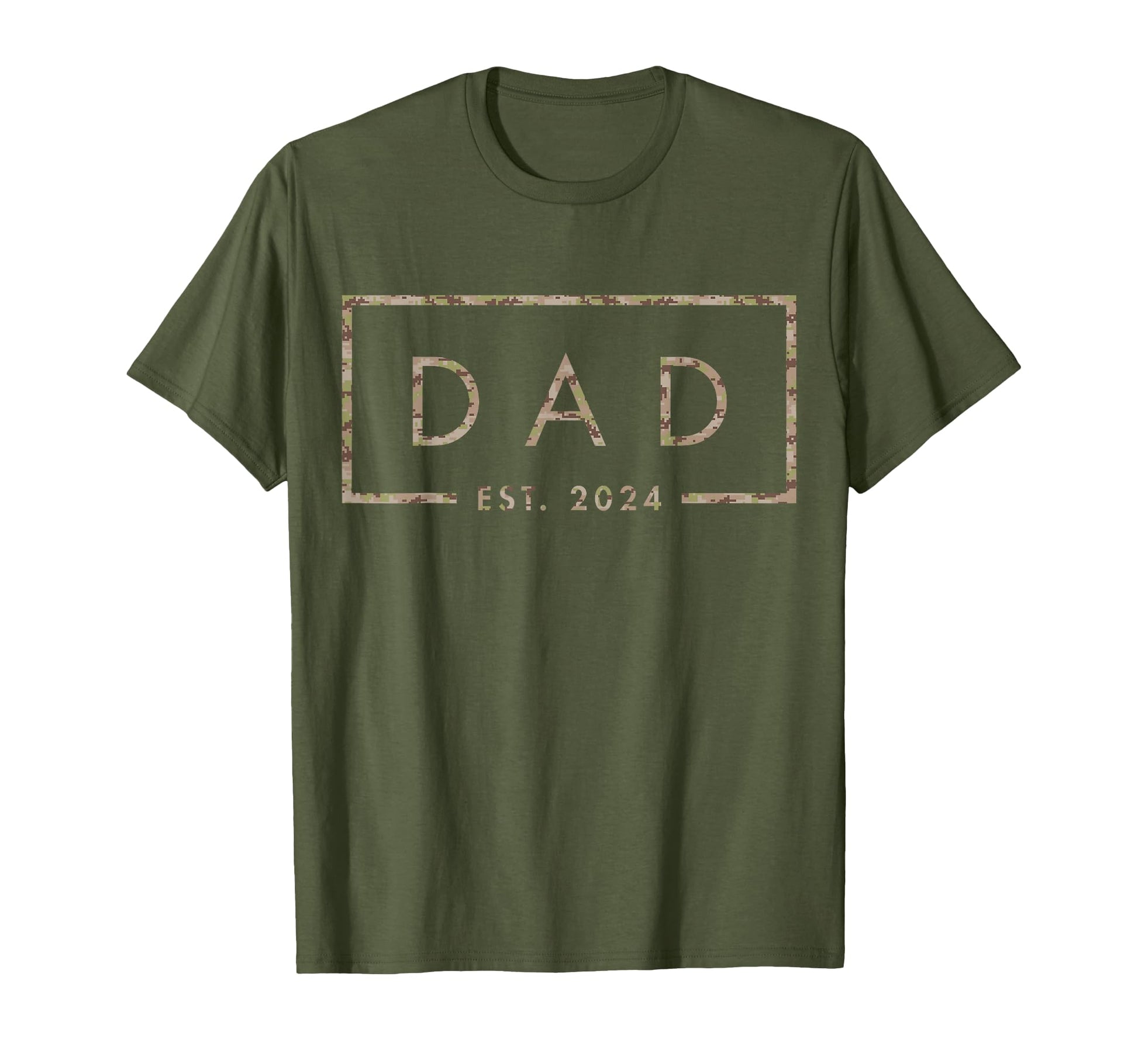 Camo Dad Est 2024 Fathers Day New T-Shirt - Fun Novelty Design for Adults - T-Shirt, Sweatshirt, Hoodie