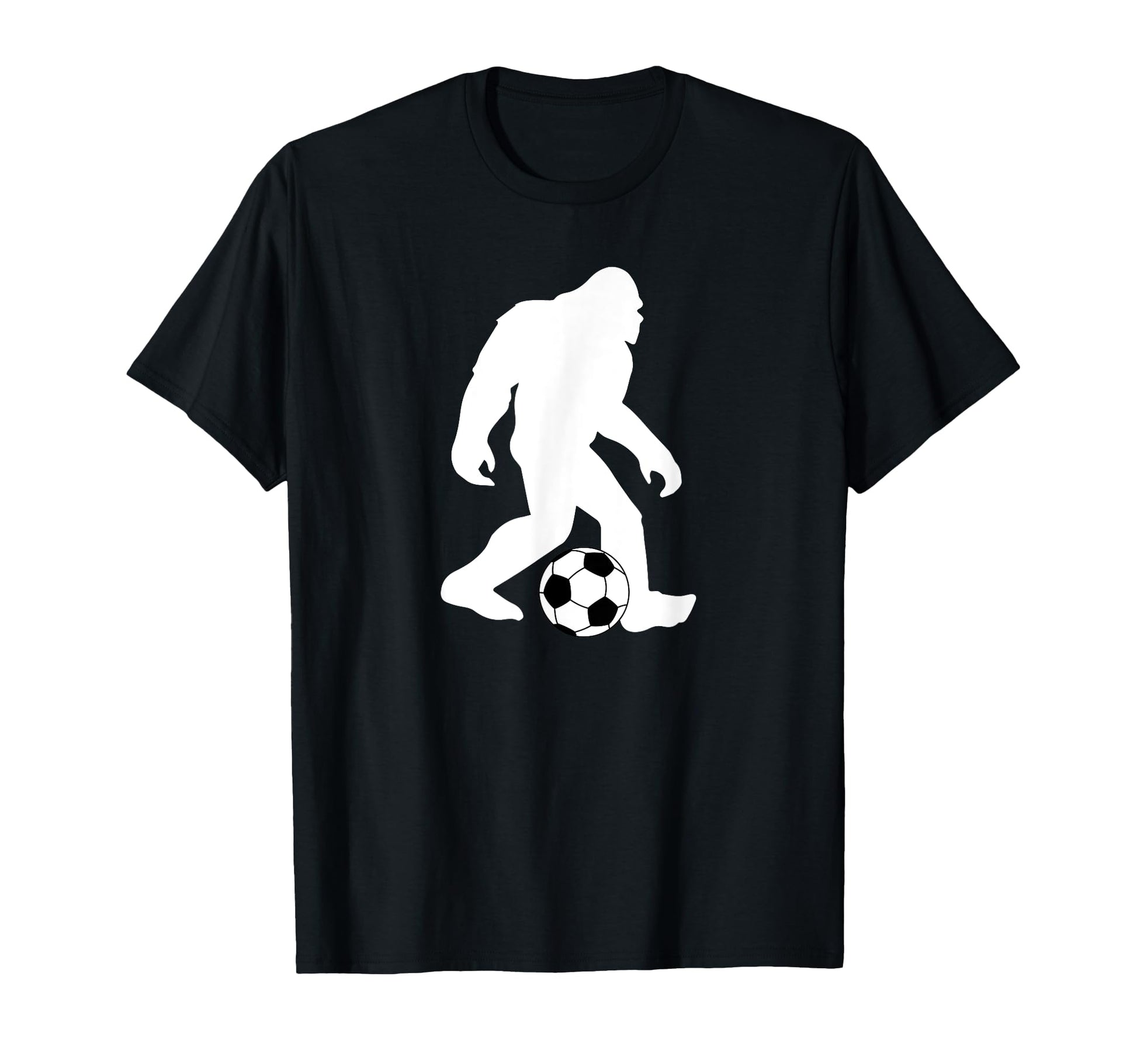 Bigfoot Playing Soccer Funny Soccer T-Shirt - Custom Art Print Men Women - T-Shirt, Sweatshirt, Hoodie