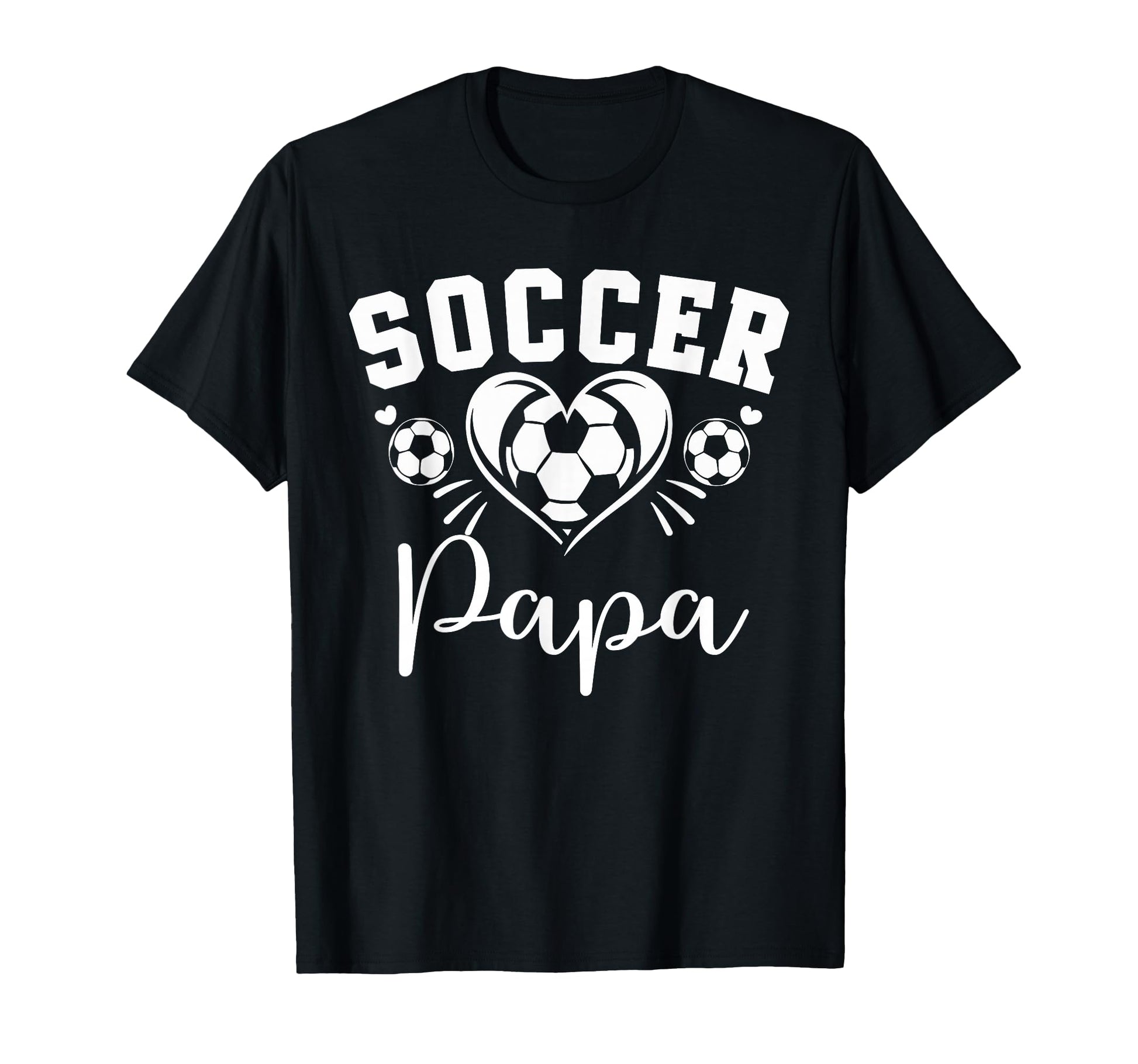 Soccer Papa Soccer Heart T-Shirt - Aesthetic Graphic Men Women - T-Shirt, Sweatshirt, Hoodie
