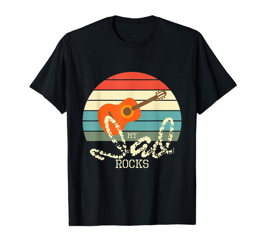 Acoustic Guitar Dad Rocks T-Shirt - Casual Everyday Wear for Adults - T-Shirt, Sweatshirt, Hoodie