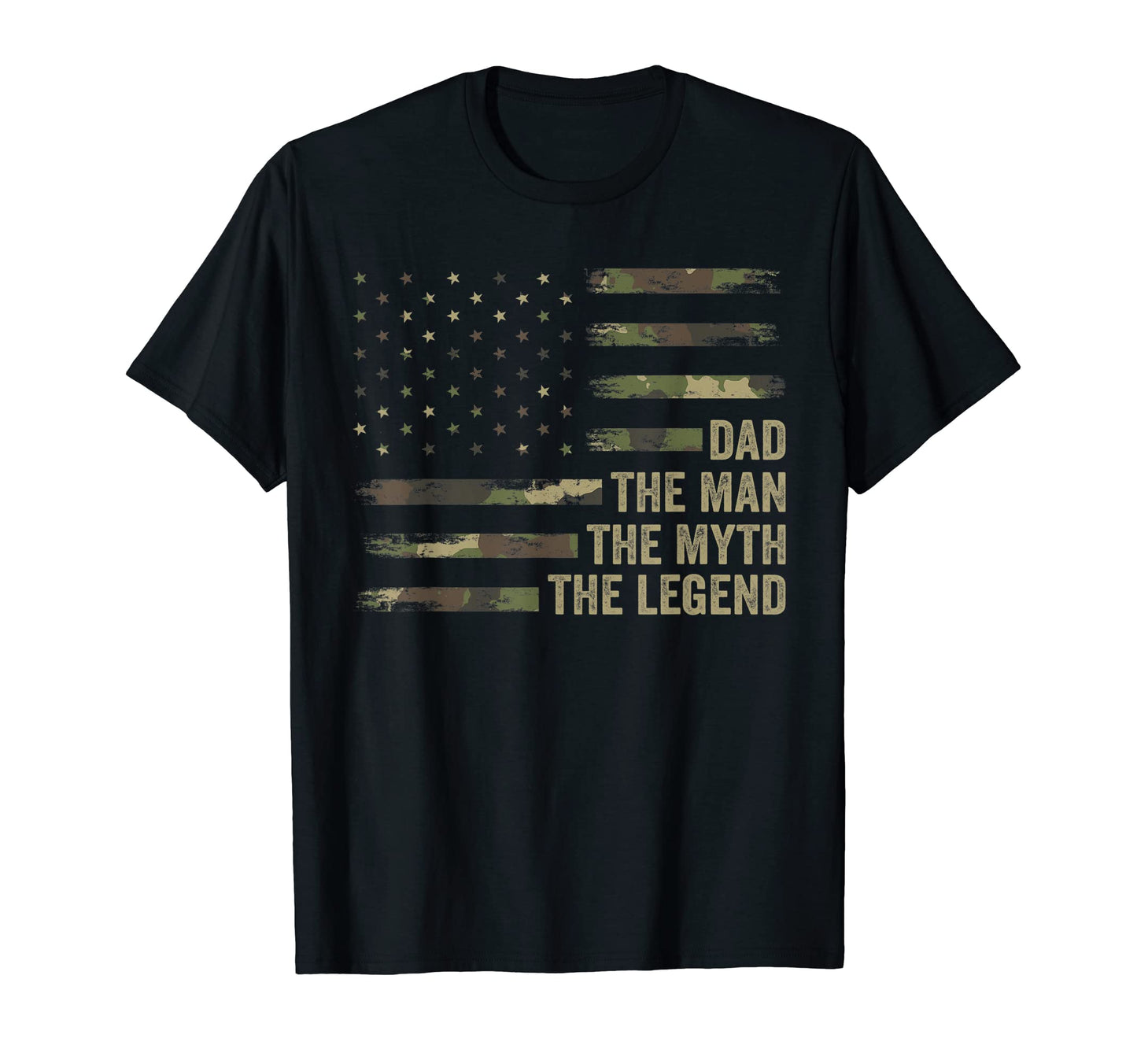 Daddy Camo Usa Flag Dad Myth Legend T-Shirt - Unique Graphic for Adults - T-Shirt, Sweatshirt, Hoodie
