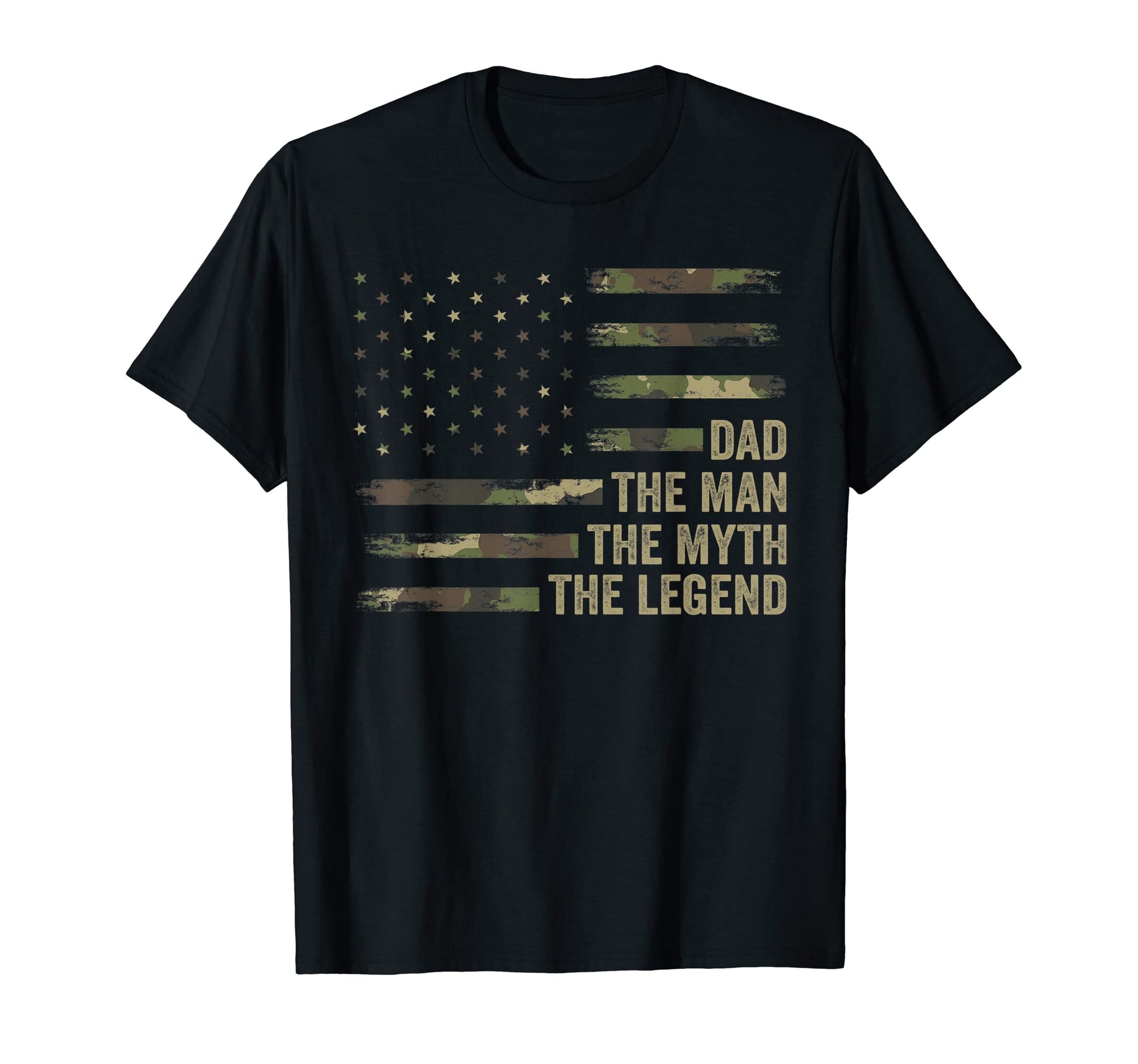 Daddy Camo Usa Flag Dad Myth Legend T-Shirt - Unique Graphic for Adults - T-Shirt, Sweatshirt, Hoodie
