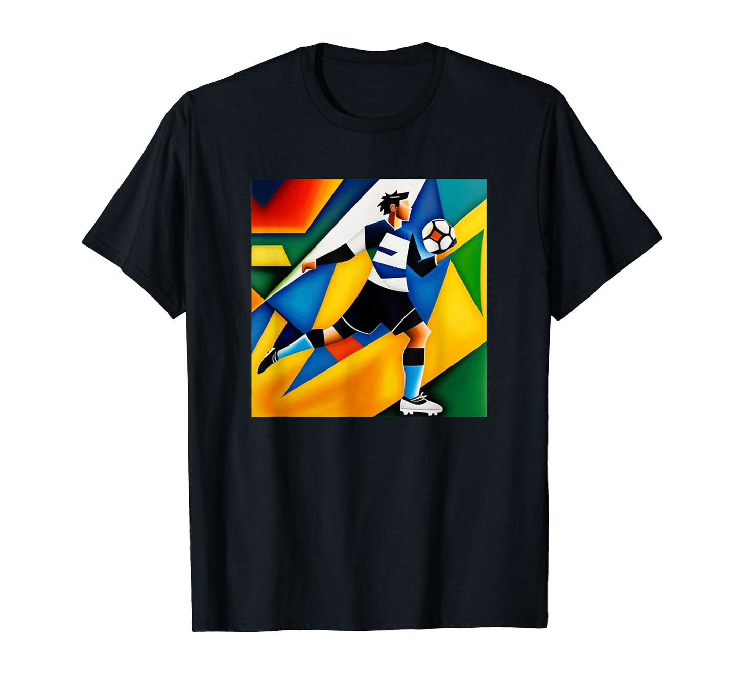 Soccer Player Motif Team Sport Colorful T-Shirt - Unique Graphic Unisex - T-Shirt, Sweatshirt, Hoodie